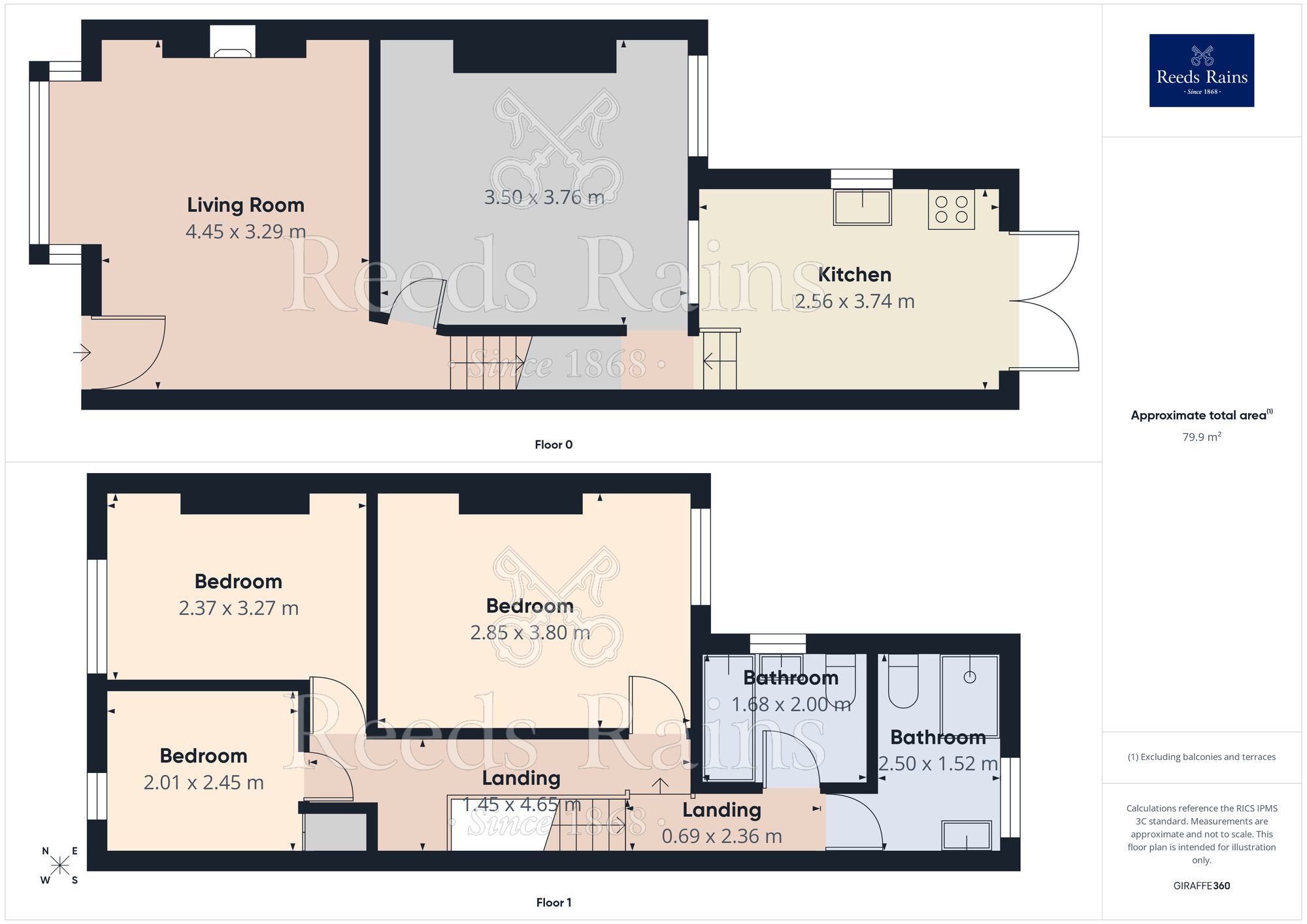 Floorplan of 3 bedroom Semi Detached House to rent, Norwood Road, Great Moor, Cheshire, SK2