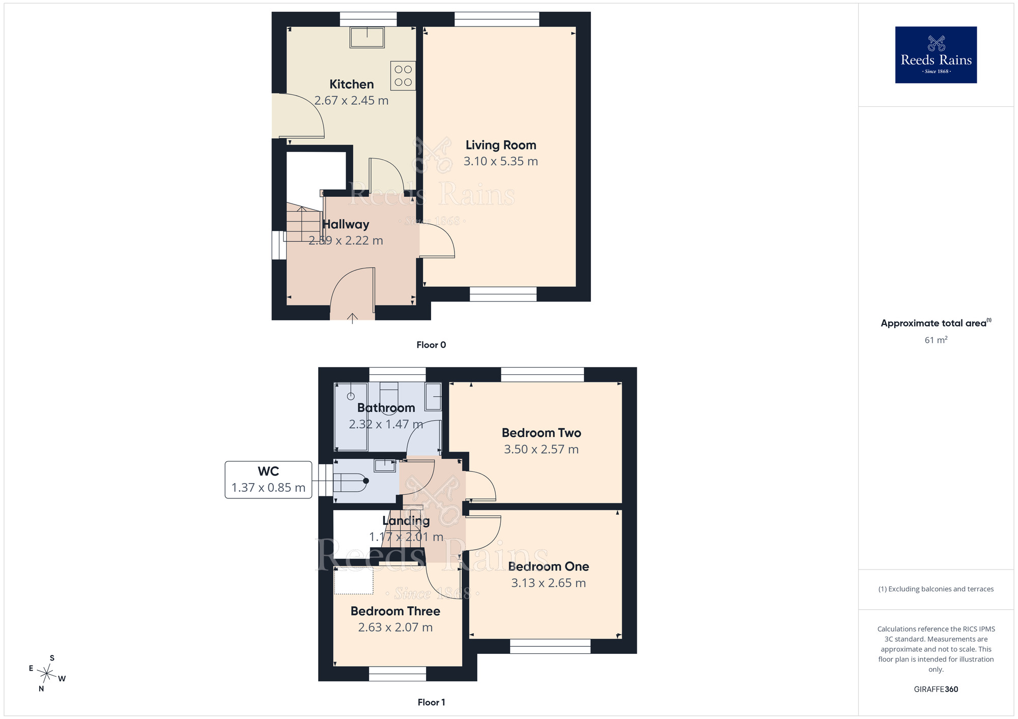 Floorplan of 3 bedroom Semi Detached House to rent, Clarendon Road, Hazel Grove, Cheshire, SK7