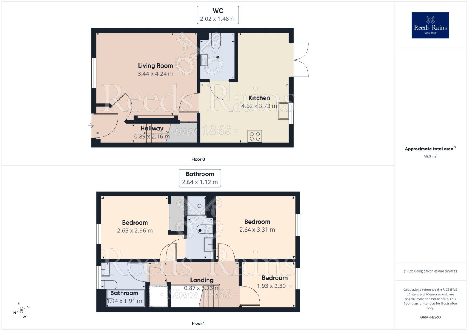 Floorplan of 3 bedroom Semi Detached House for sale, Flemish Crescent, Manchester, M18