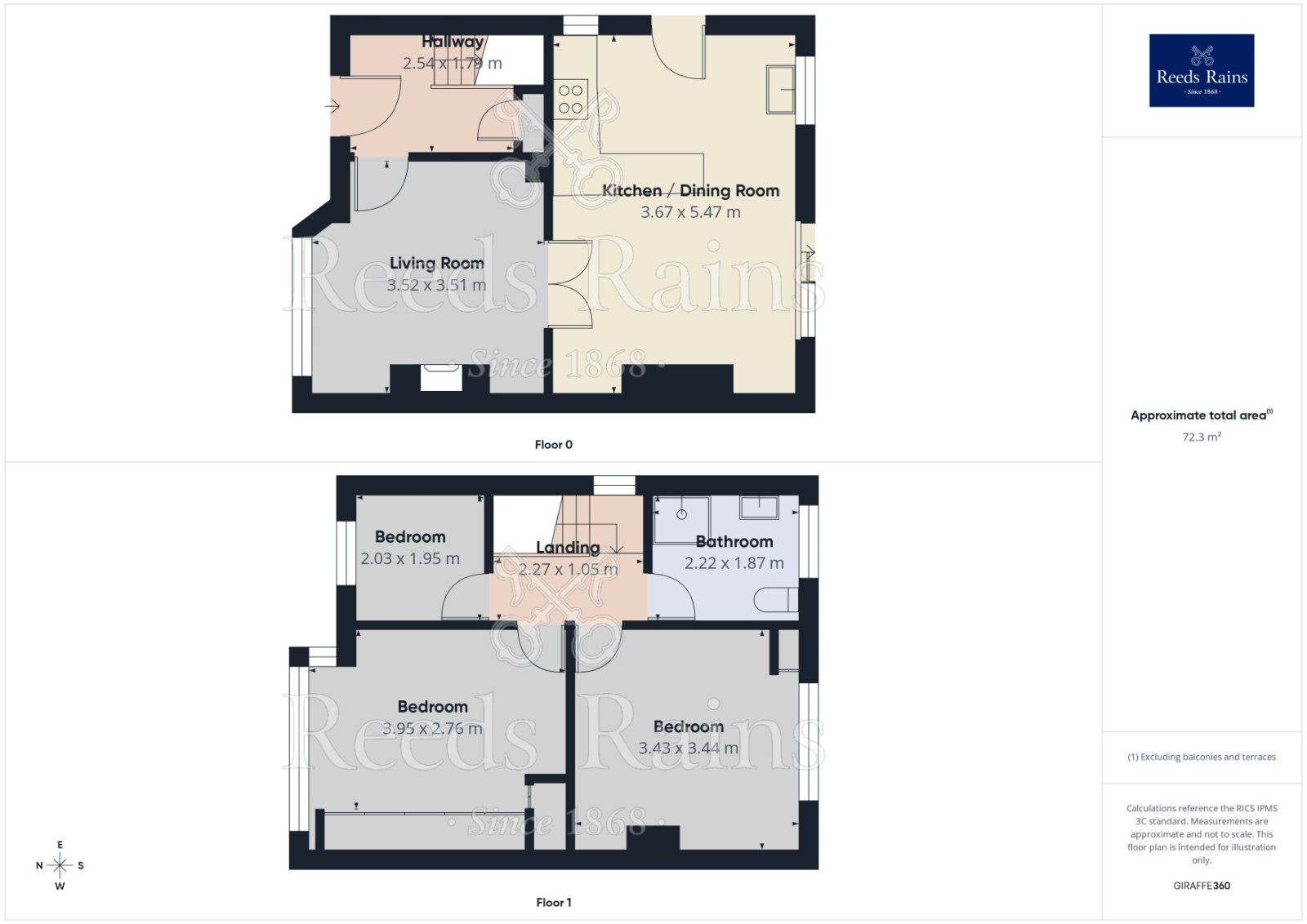 Floorplan of 3 bedroom Semi Detached House for sale, Ilkley Crescent, Stockport, Greater Manchester, SK5