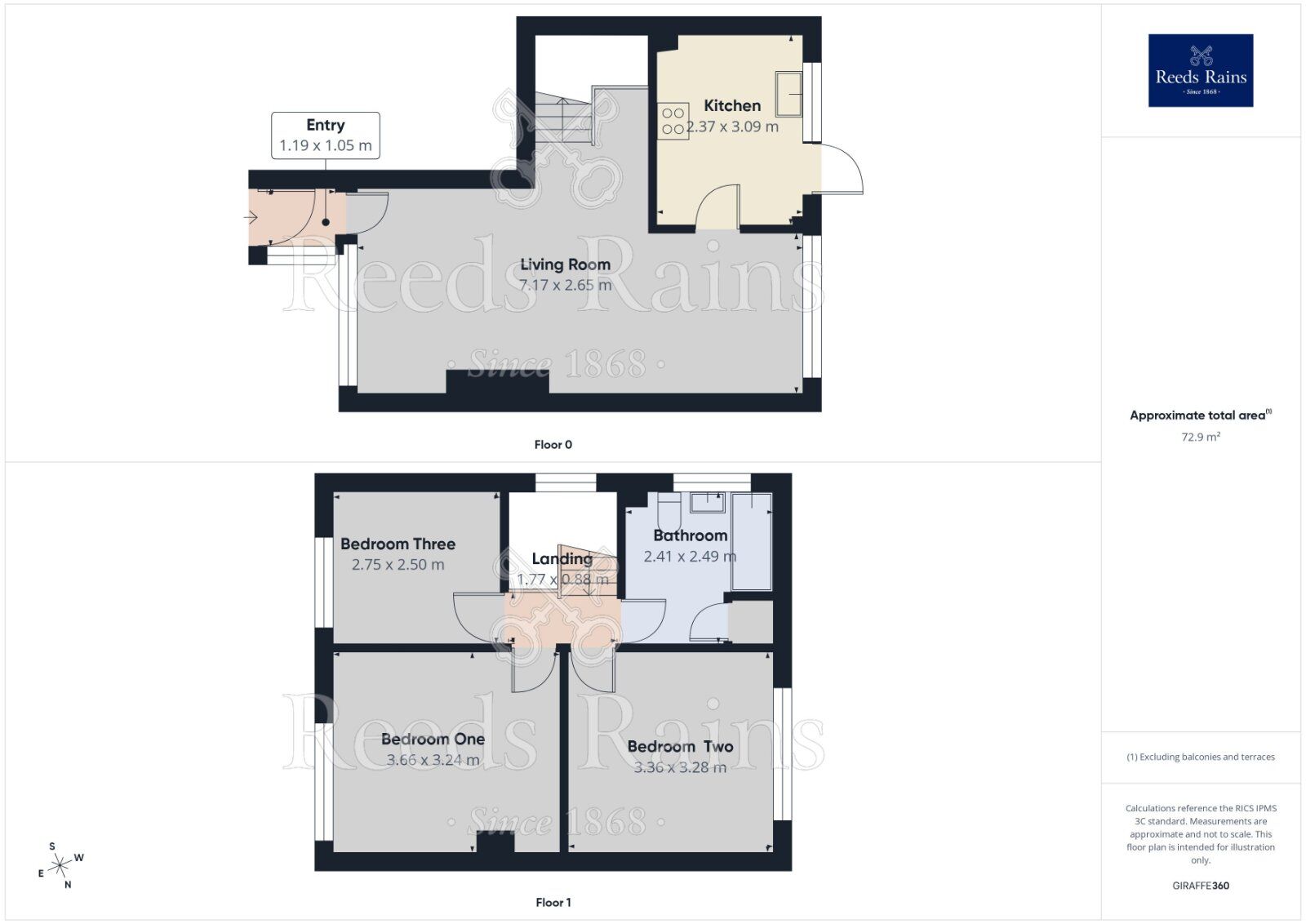 Floorplan of 3 bedroom Detached House for sale, Sandringham Drive, Heaton Mersey, Stockport, SK4
