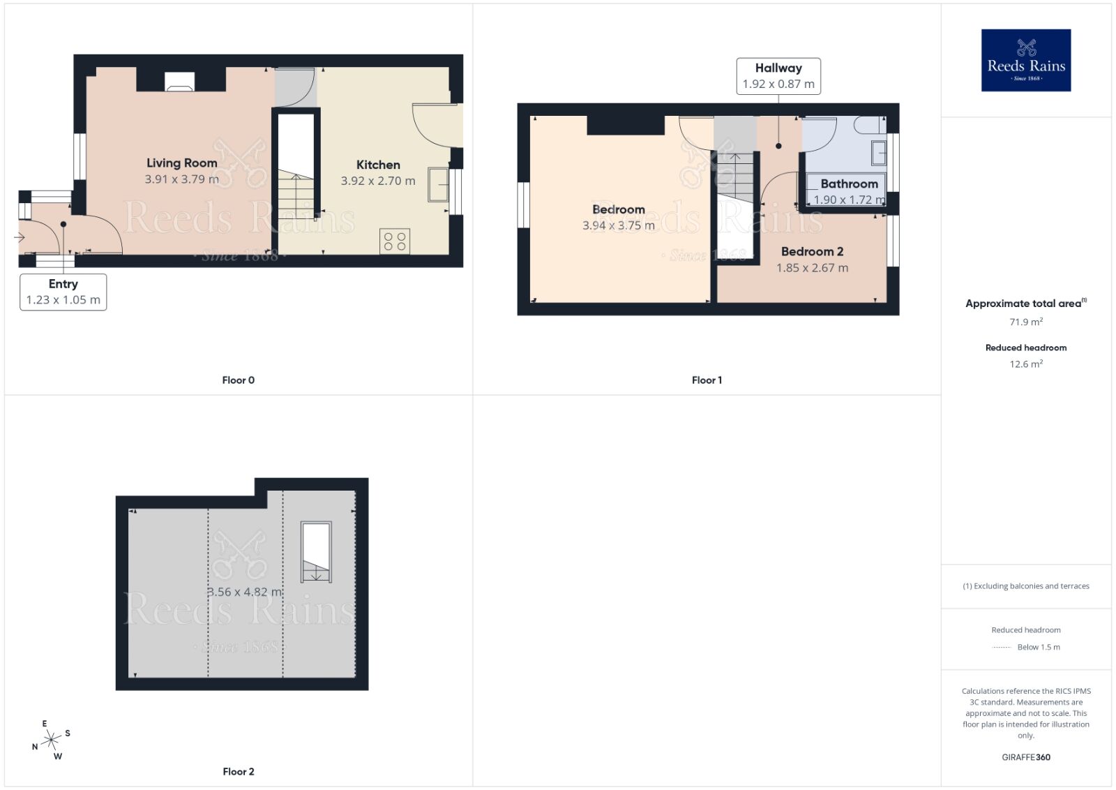 Floorplan of 2 bedroom Mid Terrace House for sale, Sandheys Grove, Manchester, Greater Manchester, M18