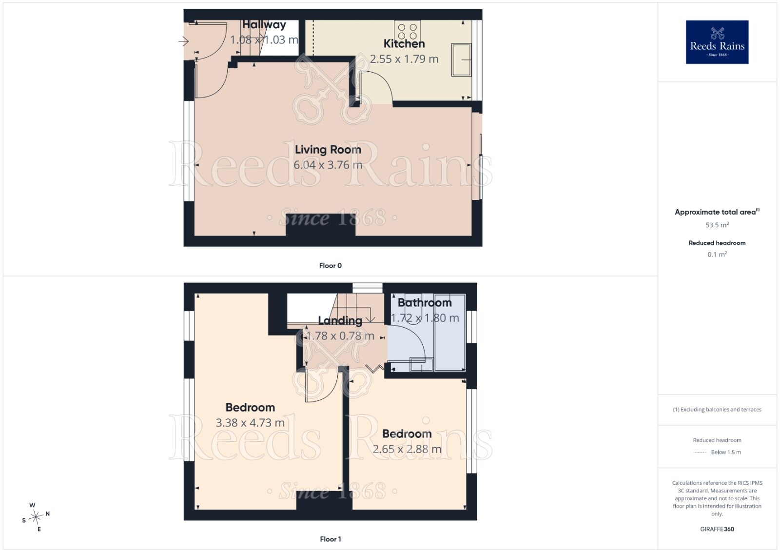Floorplan of 2 bedroom End Terrace House for sale, Priory Lane, Stockport, Greater Manchester, SK5