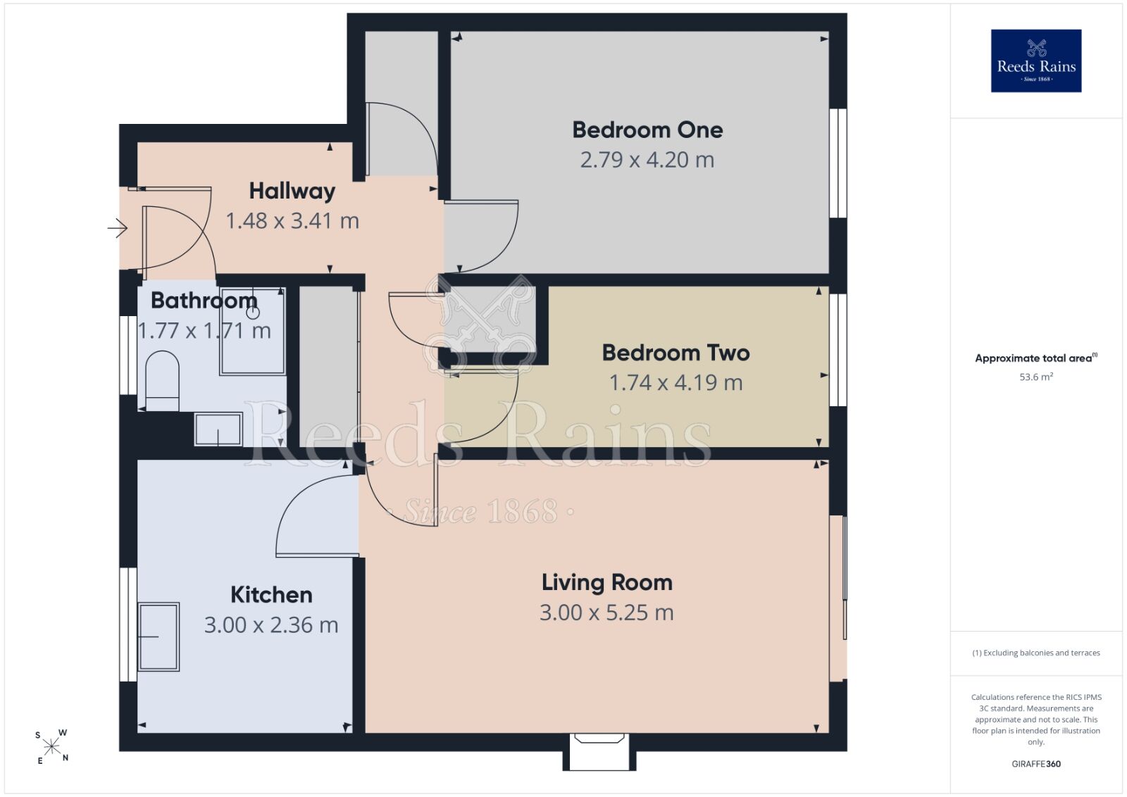 Floorplan of 2 bedroom Flat for sale, Boardman Close, Stockport, Greater Manchester, SK5