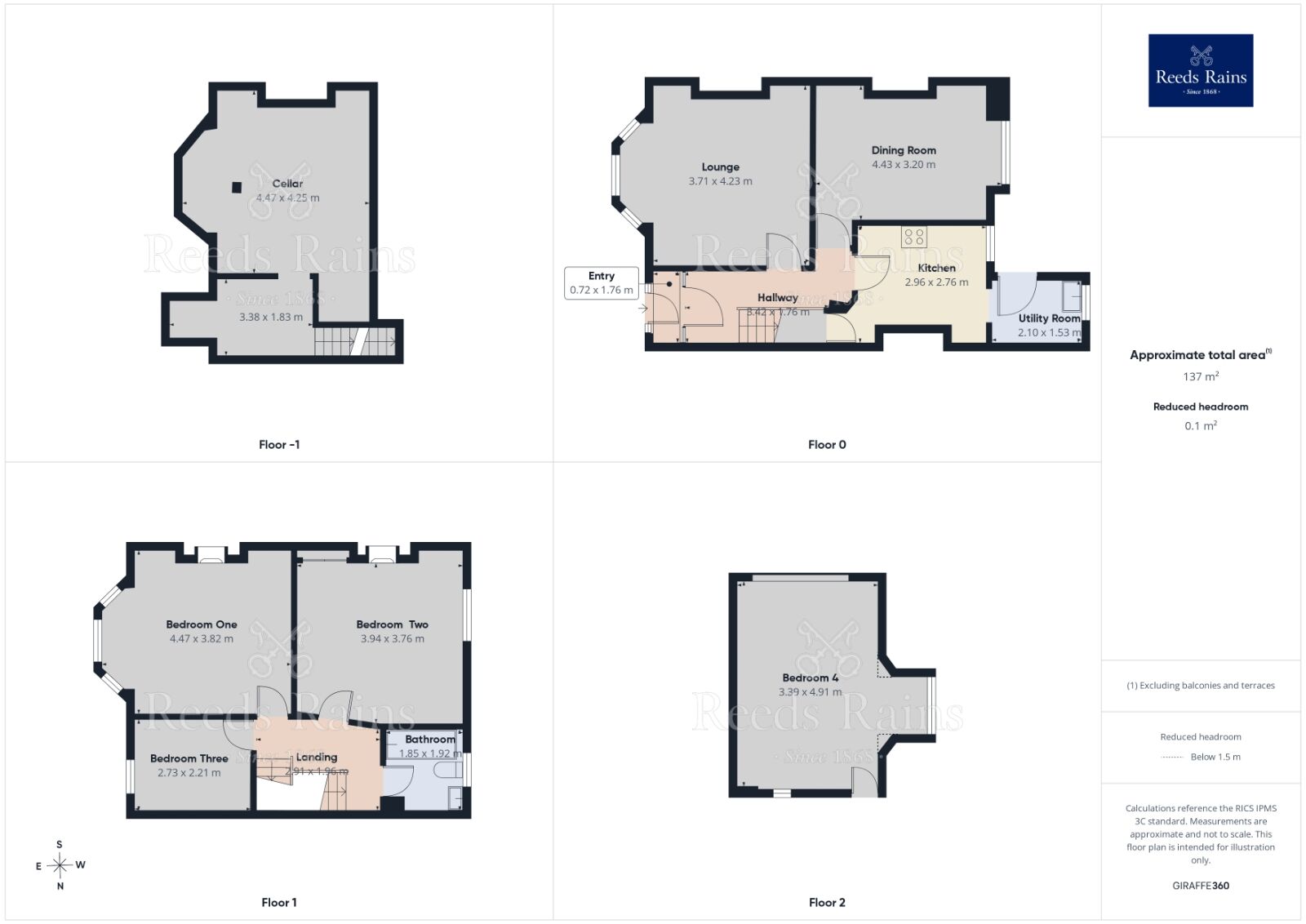 Floorplan of 4 bedroom Mid Terrace House for sale, Claremont Range, Manchester, Greater Manchester, M18