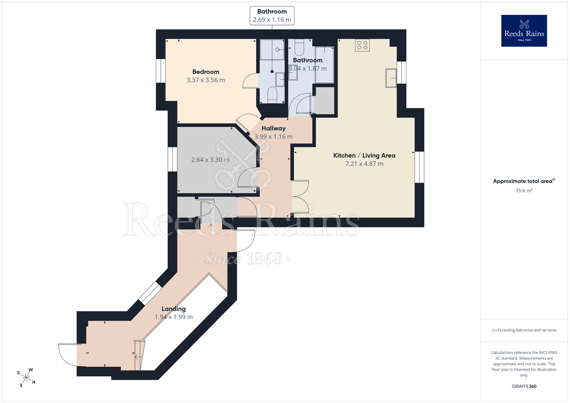 Floorplan of 2 bedroom Flat for sale, Cromwell Avenue, Stockport, Greater Manchester, SK5