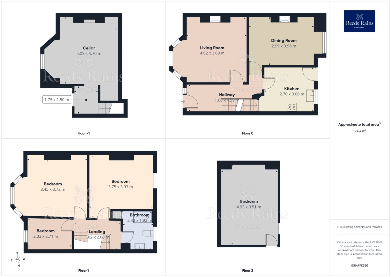 Floorplan of 4 bedroom Mid Terrace House for sale, Delahays Range, Manchester, Greater Manchester, M18