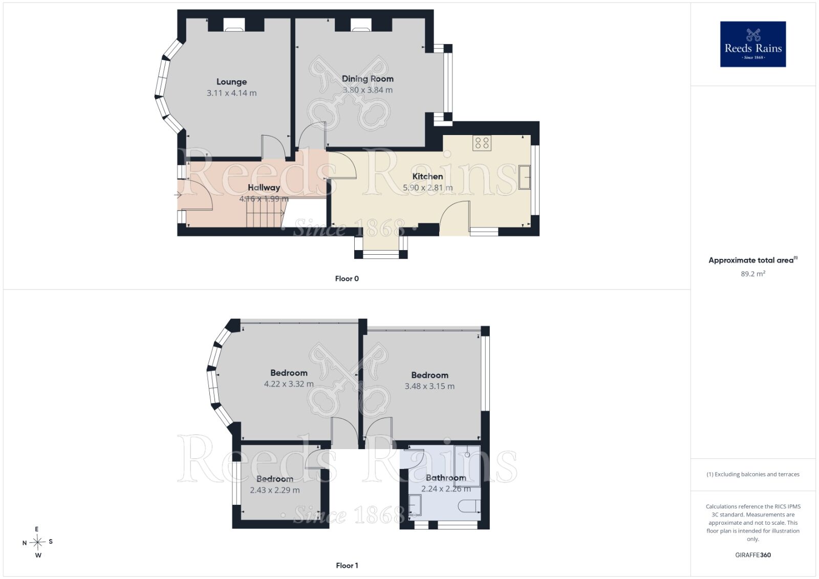 Floorplan of 3 bedroom Semi Detached House for sale, Windsor Avenue, Heaton Moor, Greater Manchester, SK4