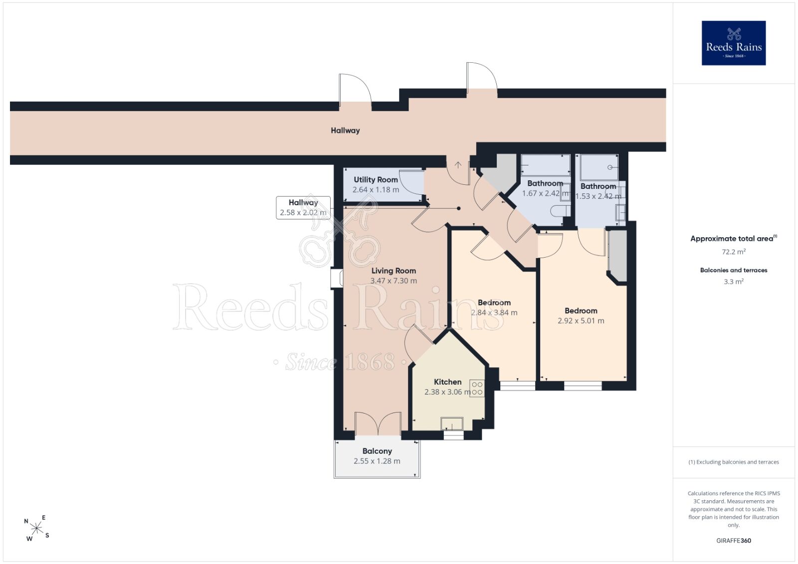 Floorplan of 2 bedroom Flat for sale, Nelstrop Road, Stockport, Greater Manchester, SK4