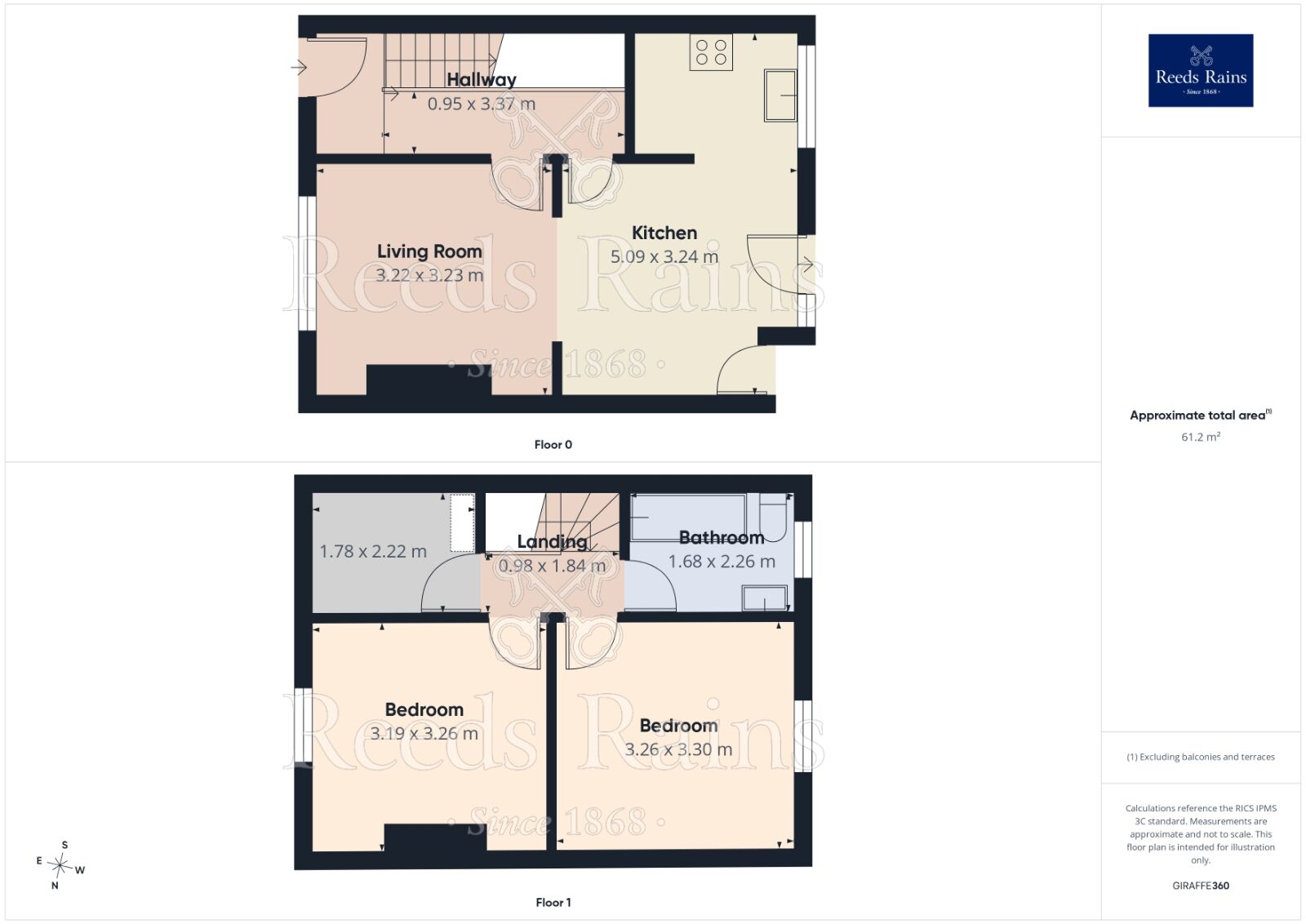 Floorplan of 3 bedroom Mid Terrace House for sale, Leybourne Avenue, Manchester, Greater Manchester, M19