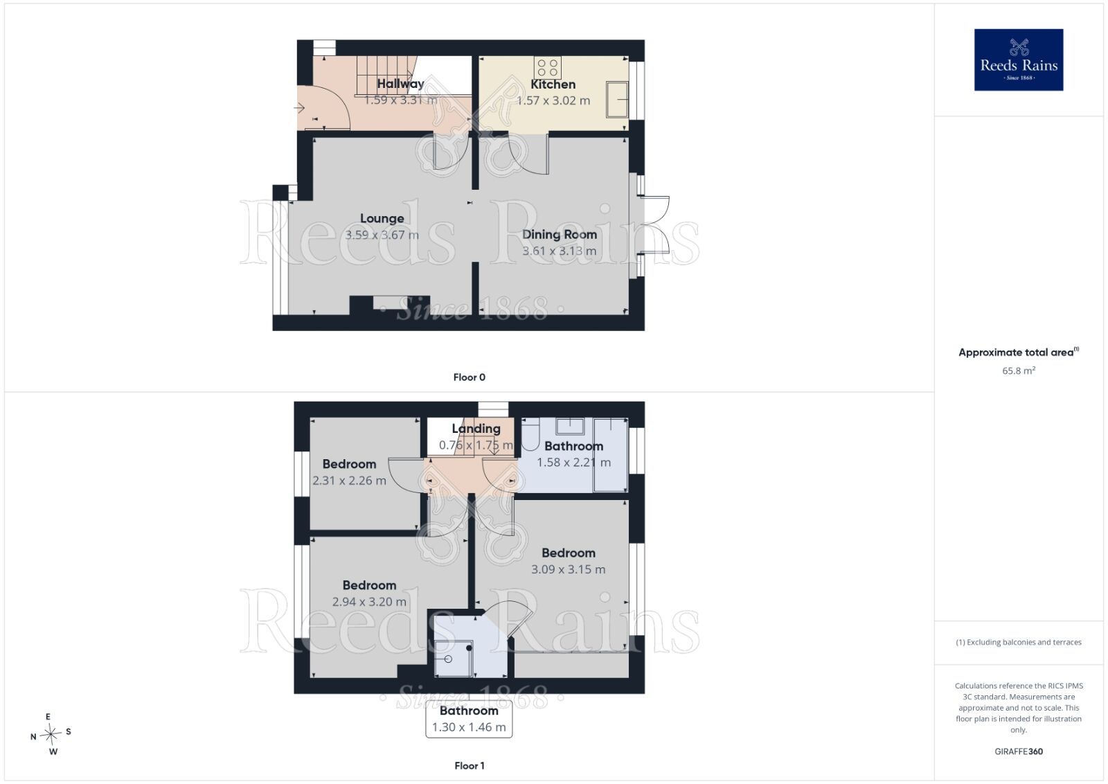 Floorplan of 3 bedroom Semi Detached House for sale, Westbourne Grove, Stockport, Greater Manchester, SK5
