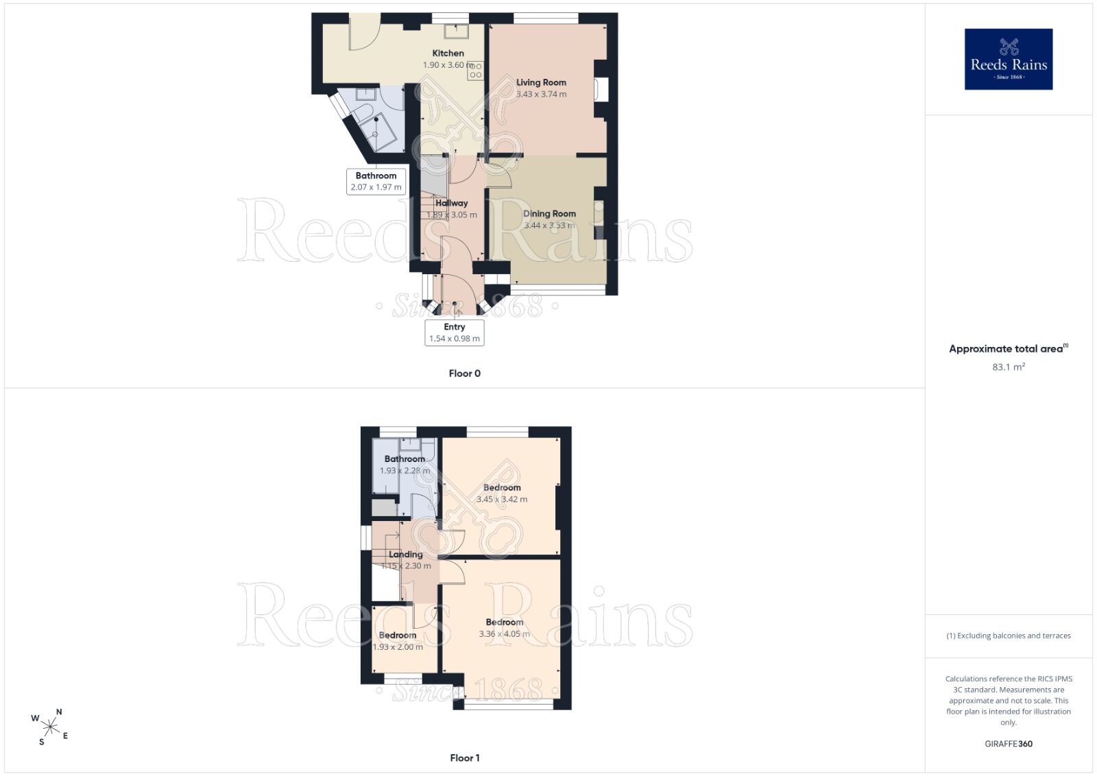 Floorplan of 3 bedroom Semi Detached House for sale, Harewood Grove, Stockport, Greater Manchester, SK5