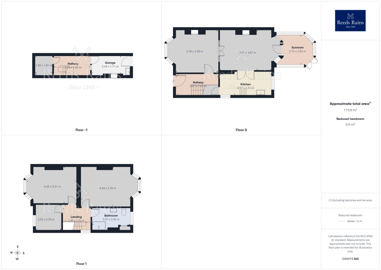Floorplan of 3 bedroom Semi Detached House for sale, Bryn Drive, South Reddish, Greater Manchester, SK5