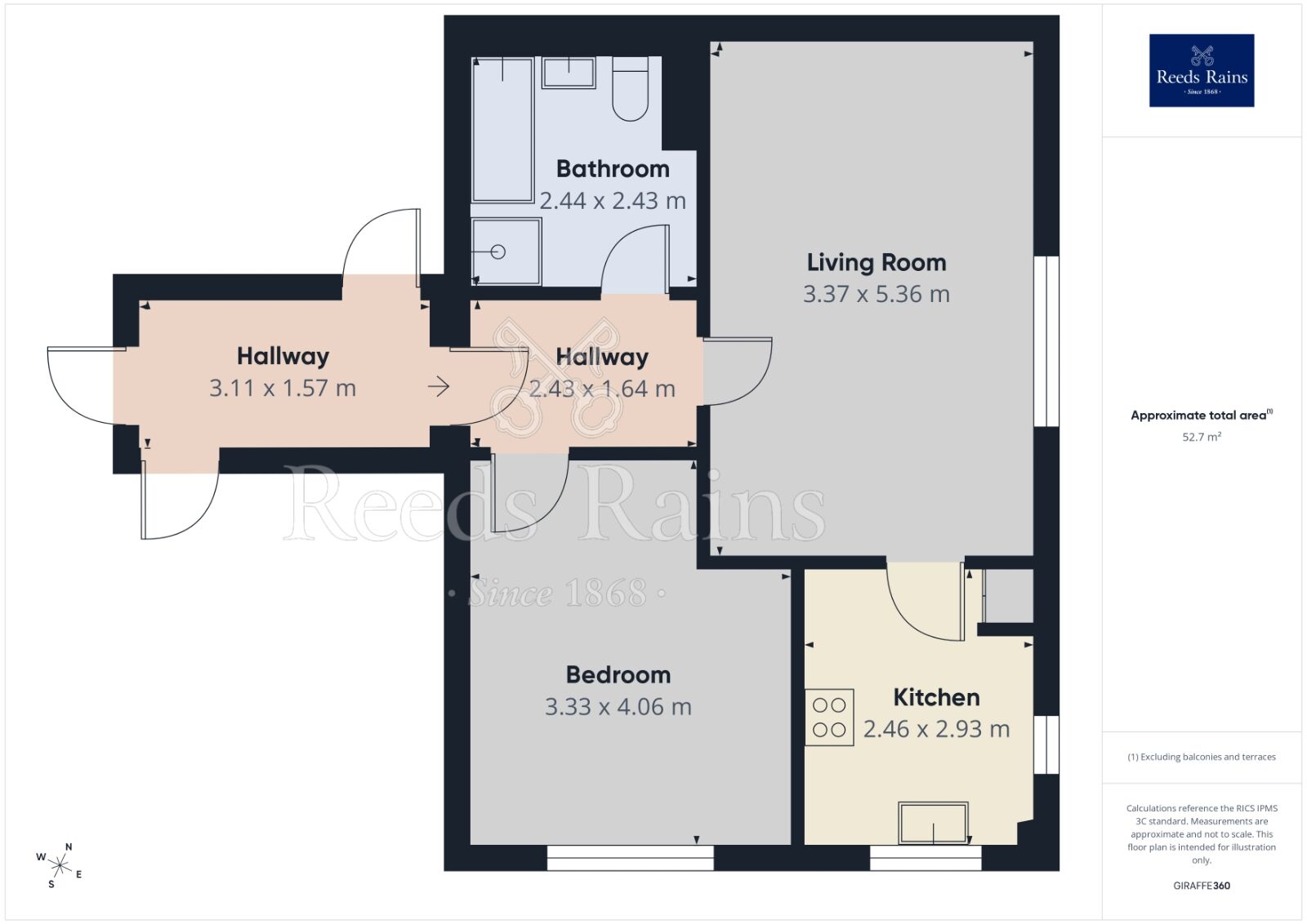 Floorplan of 1 bedroom Flat to rent, Cedar Grove, Stockport, Greater Manchester, SK4