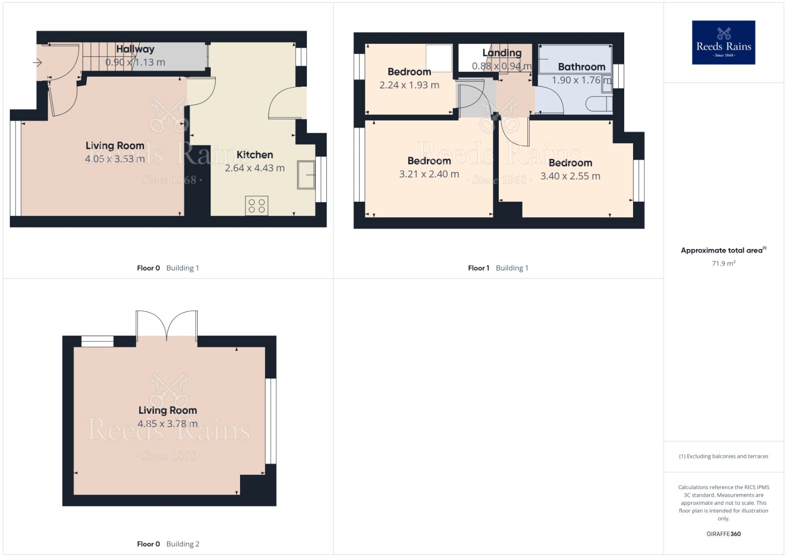 Floorplan of 3 bedroom End Terrace House for sale, Wensley Road, Stockport, Greater Manchester, SK5
