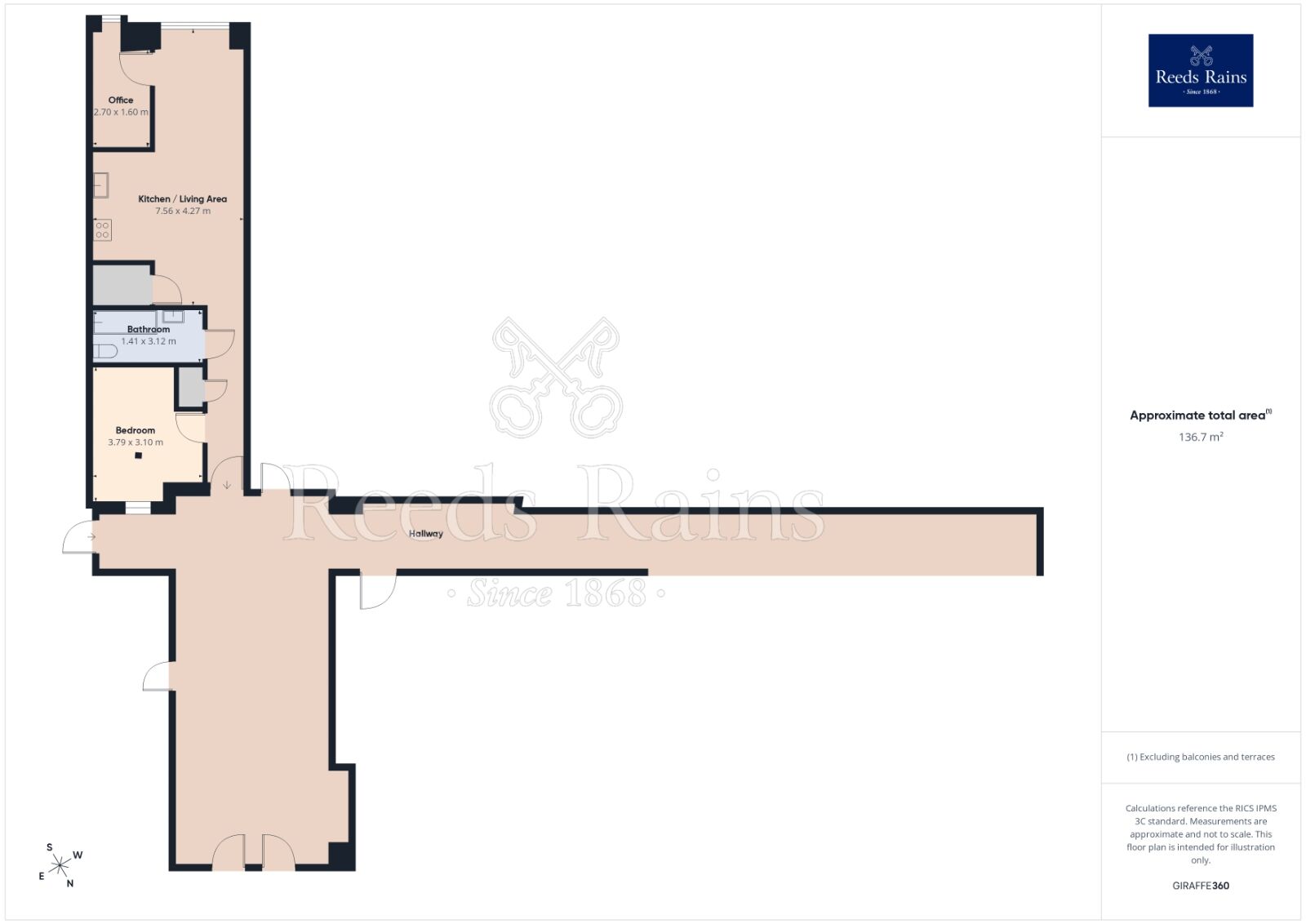 Floorplan of 2 bedroom Flat for sale, Elisabeth Mill, Elisabeth Gardens, Stockport,, SK5