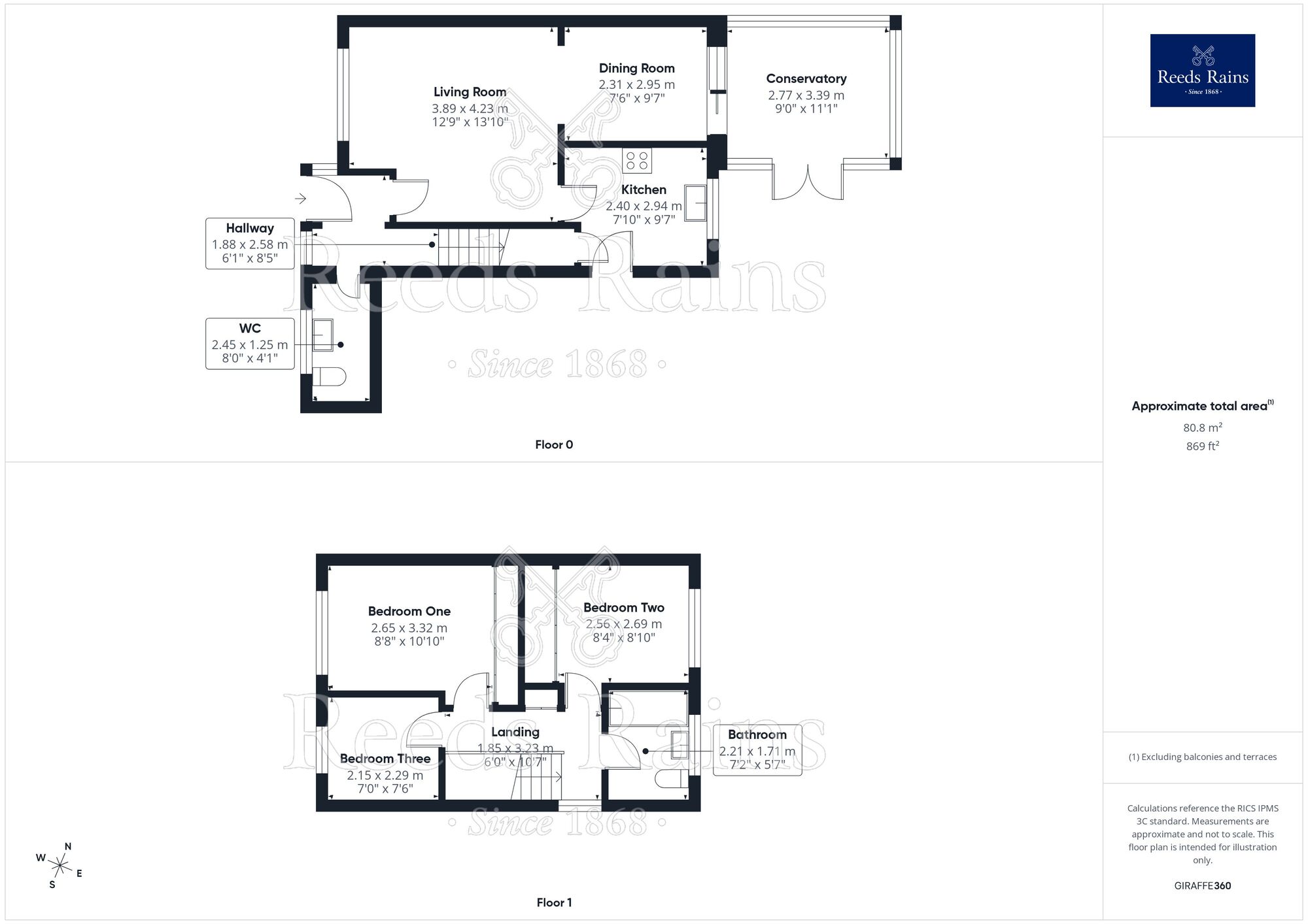 Floorplan of 3 bedroom Detached House for sale, Fern Close, Denbighshire, LL18