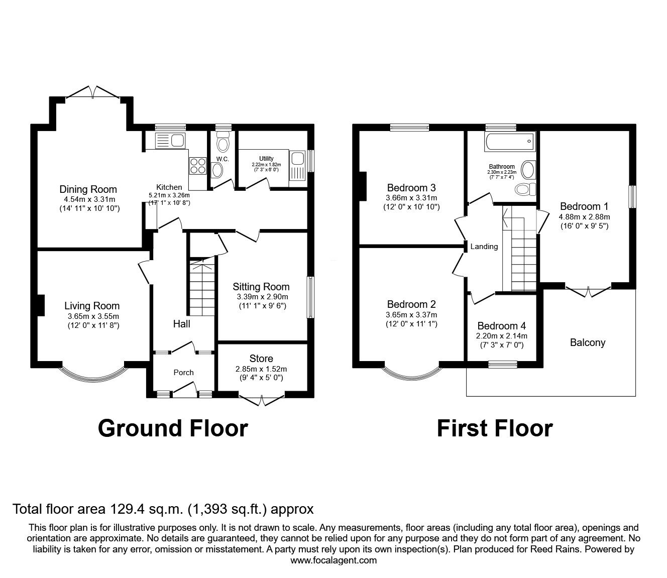 Floorplan of 4 bedroom Detached House for sale, Clifton Avenue, Rhyl, Denbighshire, LL18