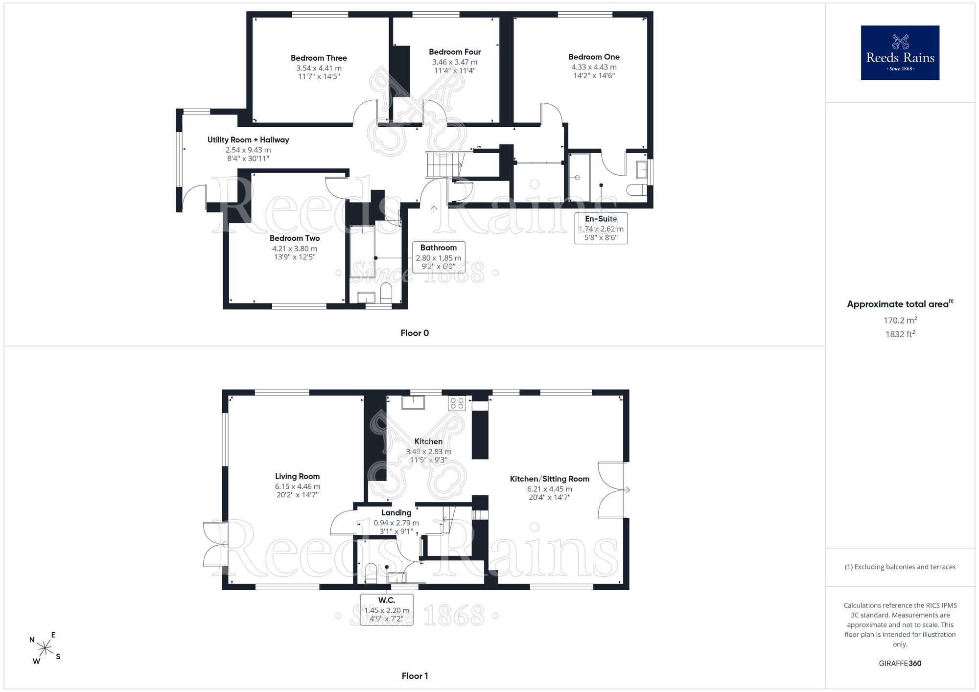 Floorplan of 4 bedroom Detached House for sale, The Promenade, Kinmel Bay, Conwy, LL18