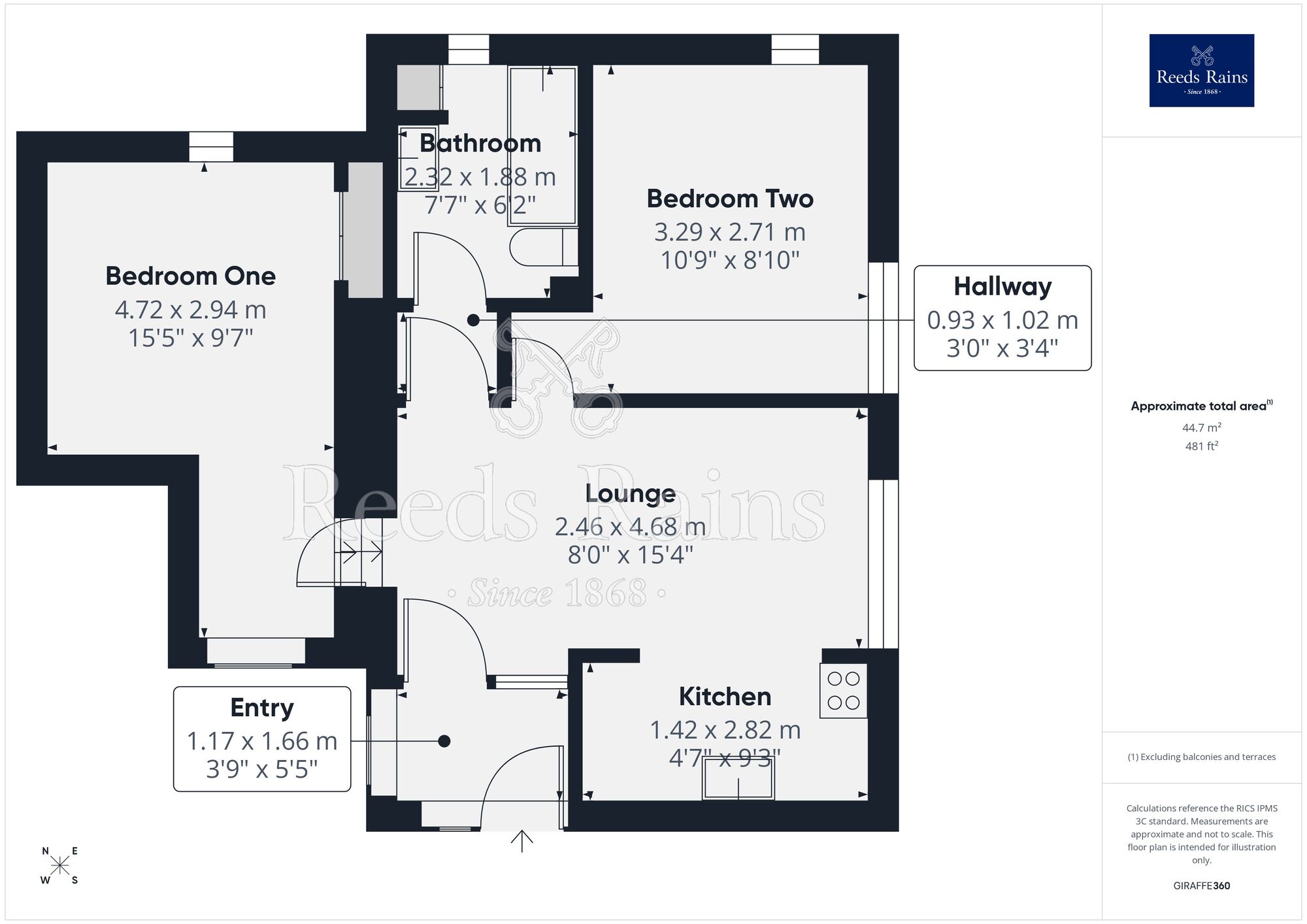 Floorplan of 2 bedroom End Terrace Property to rent, Betws Yn Rhos, Abergele, Conwy, LL22