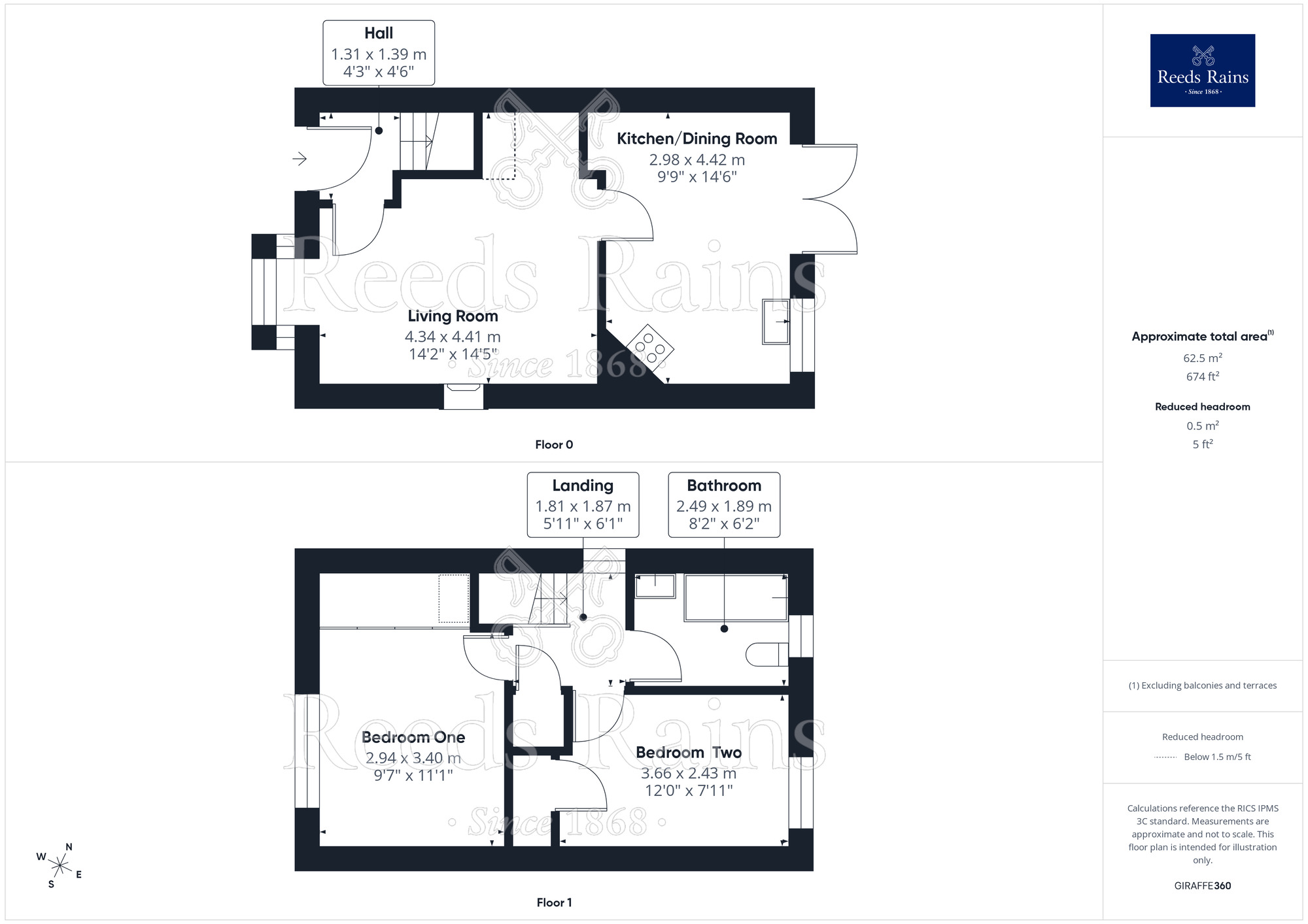 Floorplan of 2 bedroom Semi Detached House for sale, Lon Olwen, Kinmel Bay, Conwy, LL18