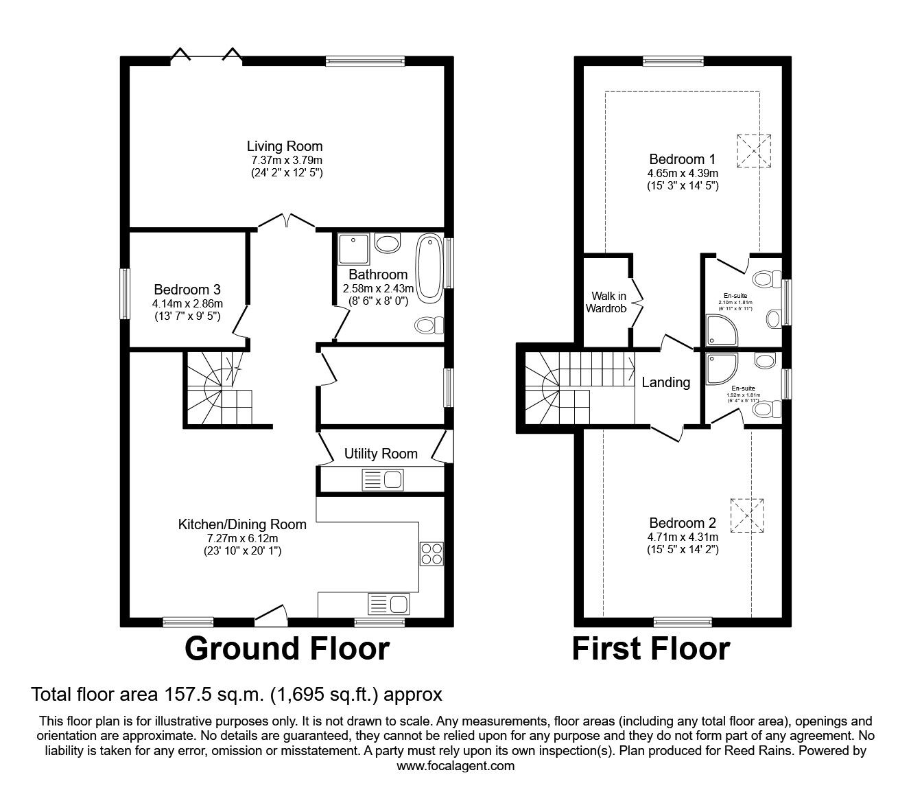 Floorplan of 3 bedroom Detached House for sale, St. Asaph Avenue, Kinmel Bay, Conwy, LL18