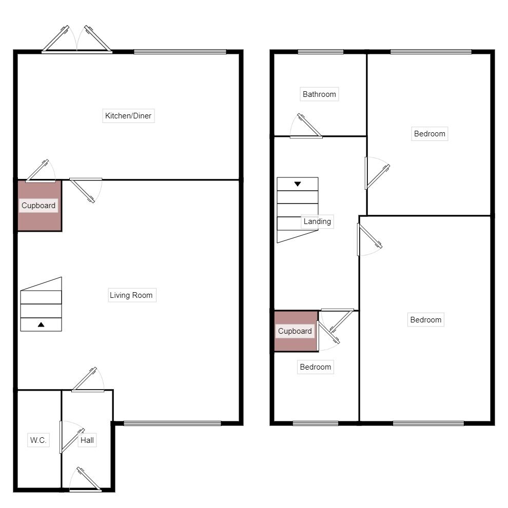 Floorplan of 3 bedroom Semi Detached House to rent, Llys Bran, Prestatyn, Denbighshire, LL19