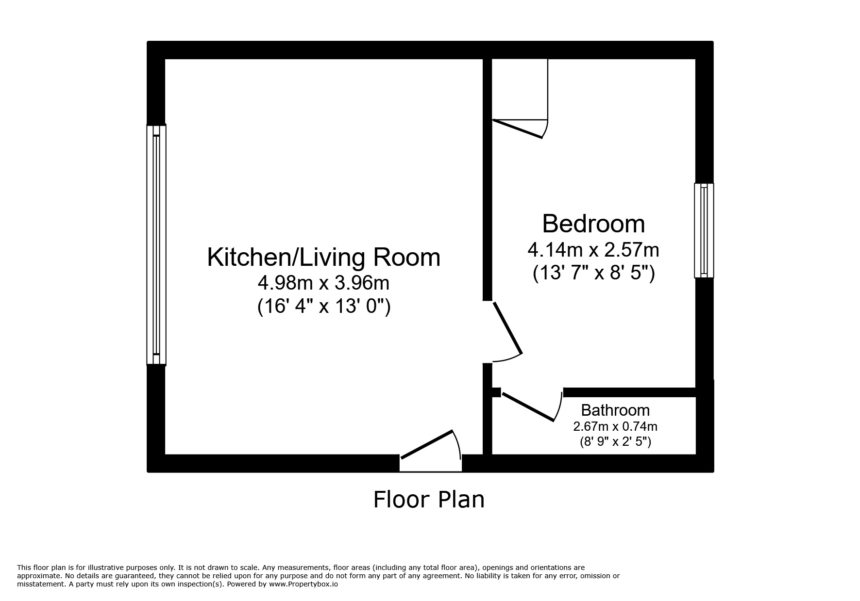 Floorplan of 1 bedroom  Flat to rent, Beechwood Road, Rhyl, Denbighshire, LL18