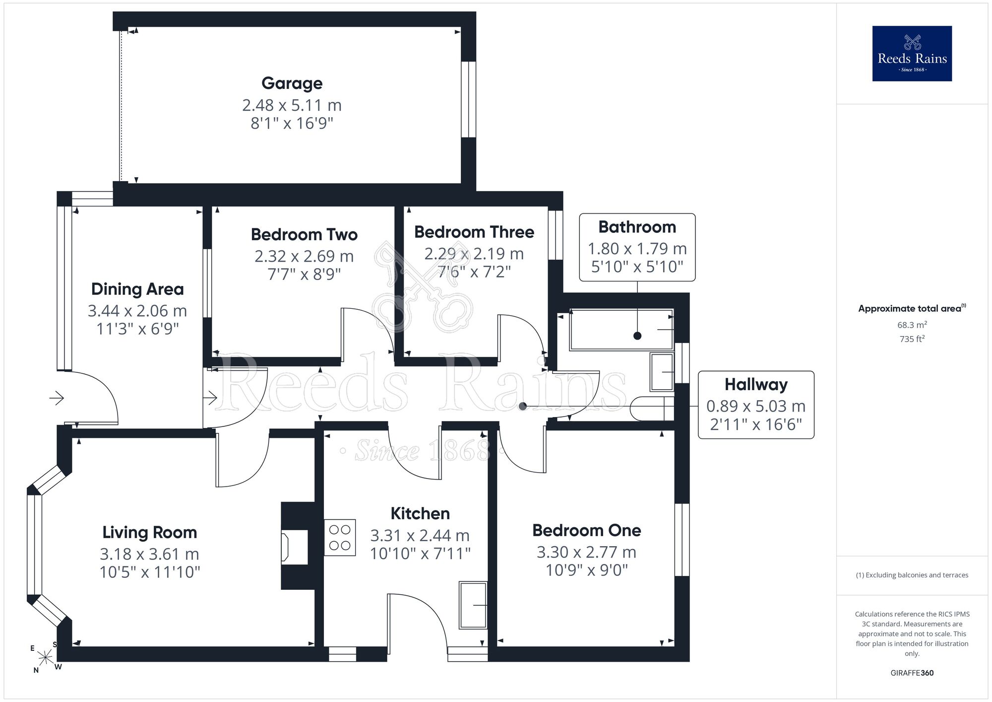 Floorplan of 3 bedroom Detached Bungalow for sale, Glascoed Avenue, Kinmel Bay, Conwy, LL18