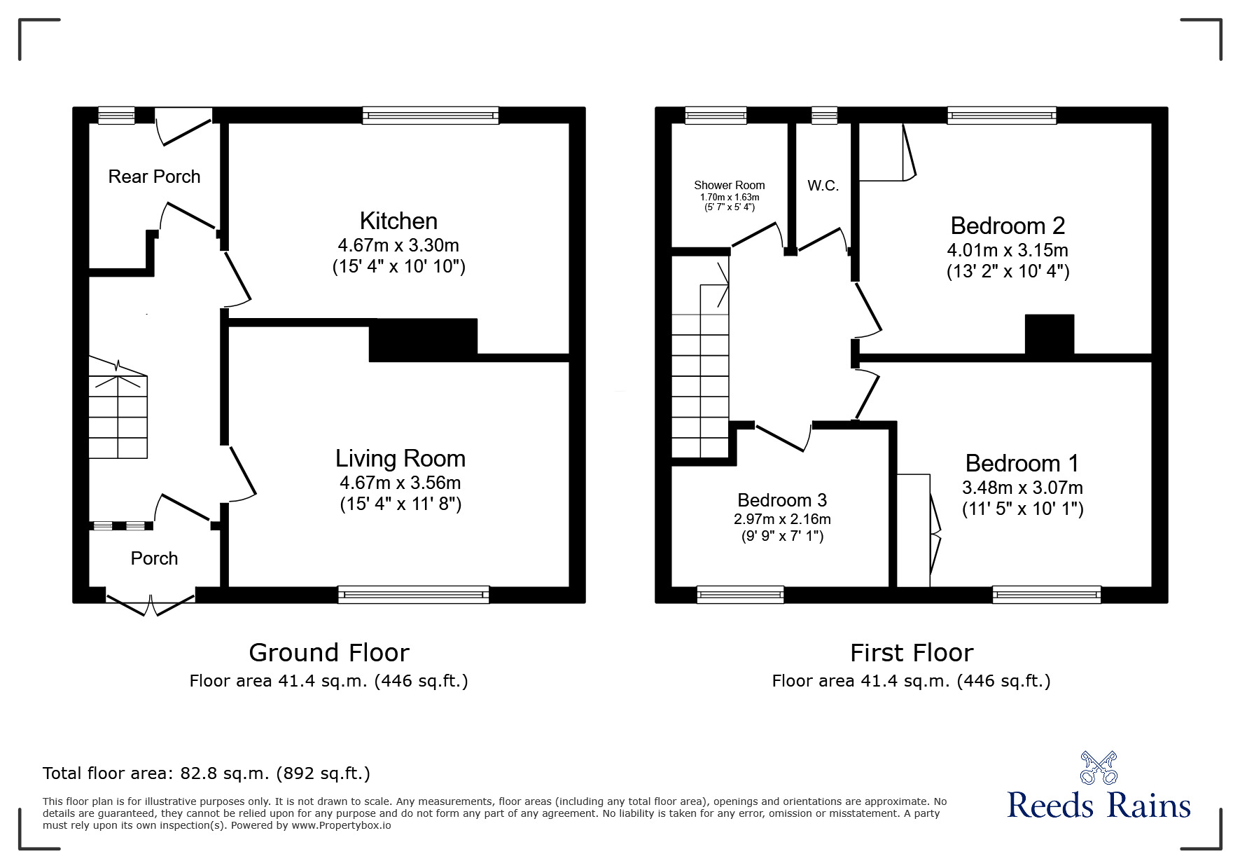 Floorplan of 3 bedroom End Terrace House for sale, Bro Havard, St. Asaph, Denbighshire, LL17
