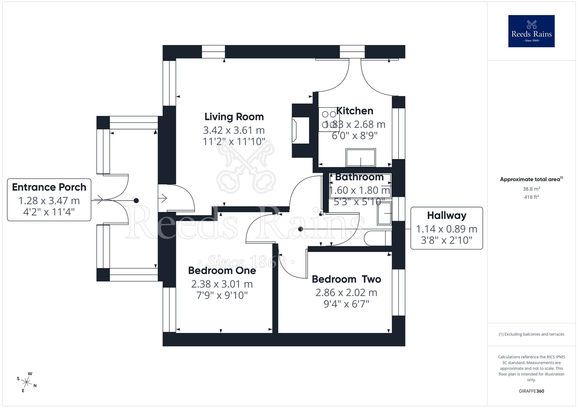 Floorplan of 2 bedroom Detached Bungalow for sale, Rhys Avenue, Kinmel Bay, Conwy, LL18