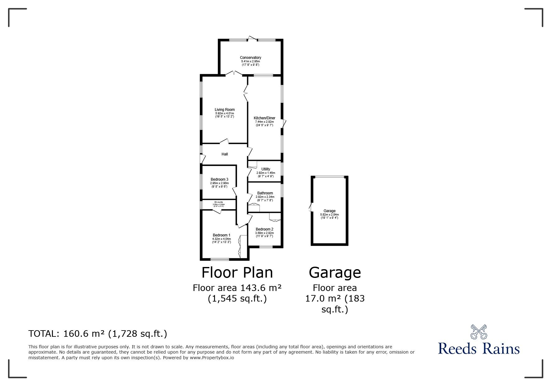 Floorplan of 3 bedroom Detached Bungalow for sale, Gors Road, Towyn, Conwy, LL22