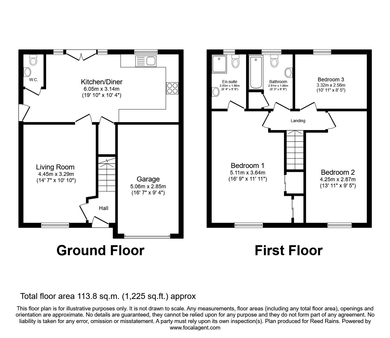 Floorplan of 3 bedroom Detached House for sale, Cae Eithin, Abergele, Conwy, LL22