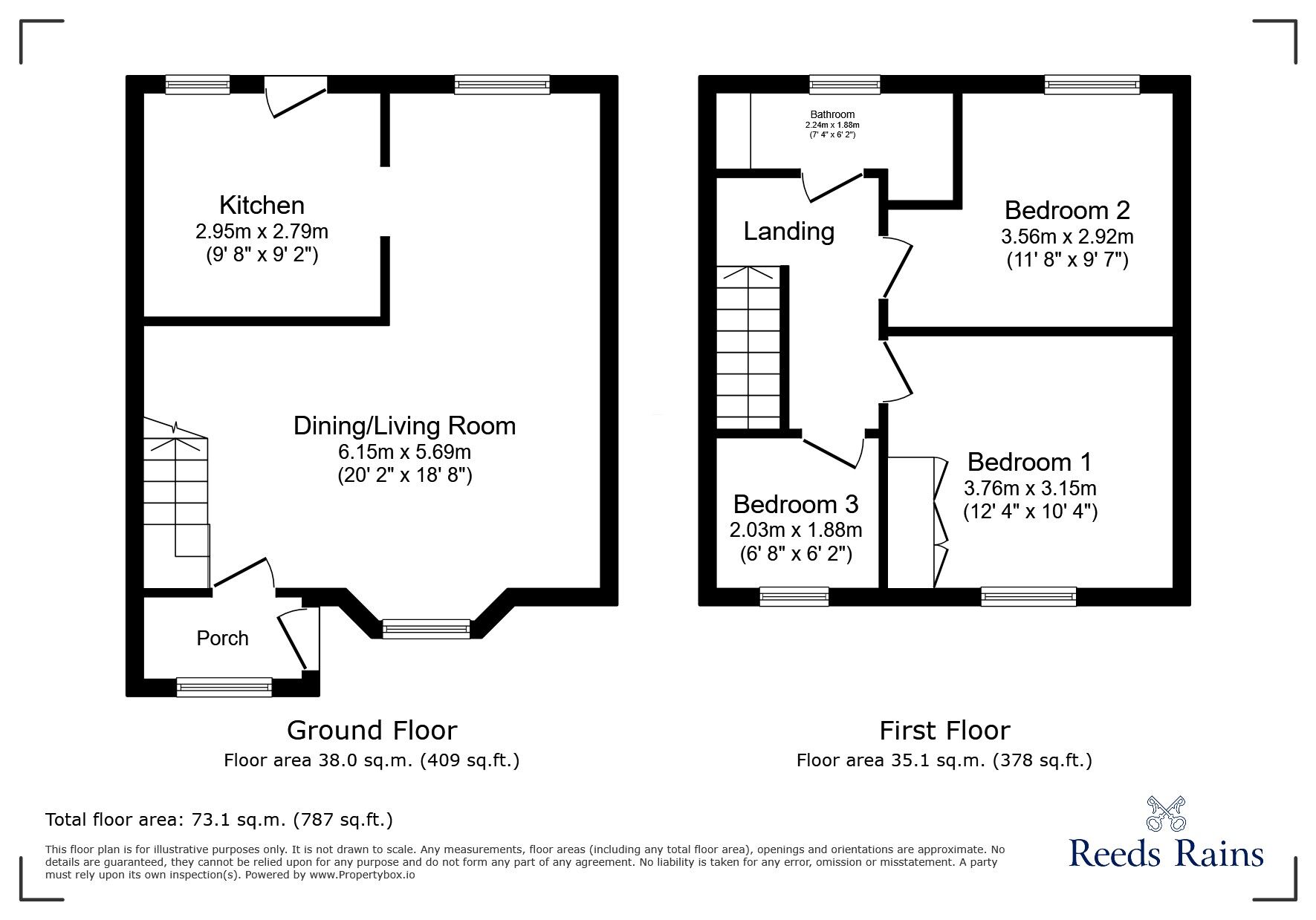 Floorplan of 3 bedroom Mid Terrace House for sale, Sydenham Avenue, Denbighshire, LL18
