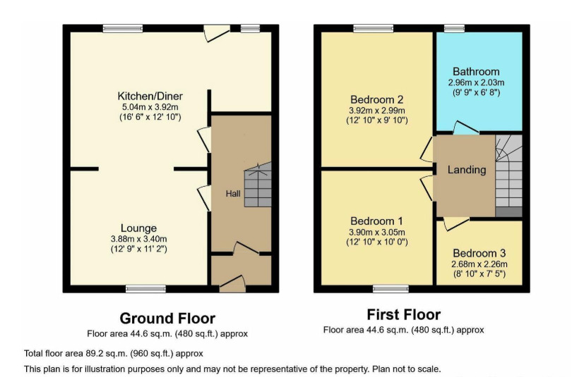 Floorplan of 3 bedroom Mid Terrace House to rent, Water Street, Abergele, Conwy, LL22