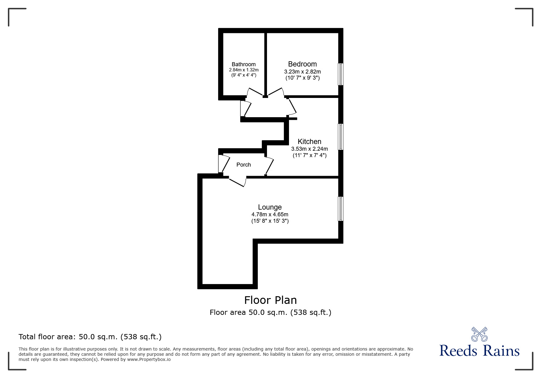 Floorplan of 1 bedroom  Flat to rent, Abergele Road, Llanddulas, Conwy, LL22