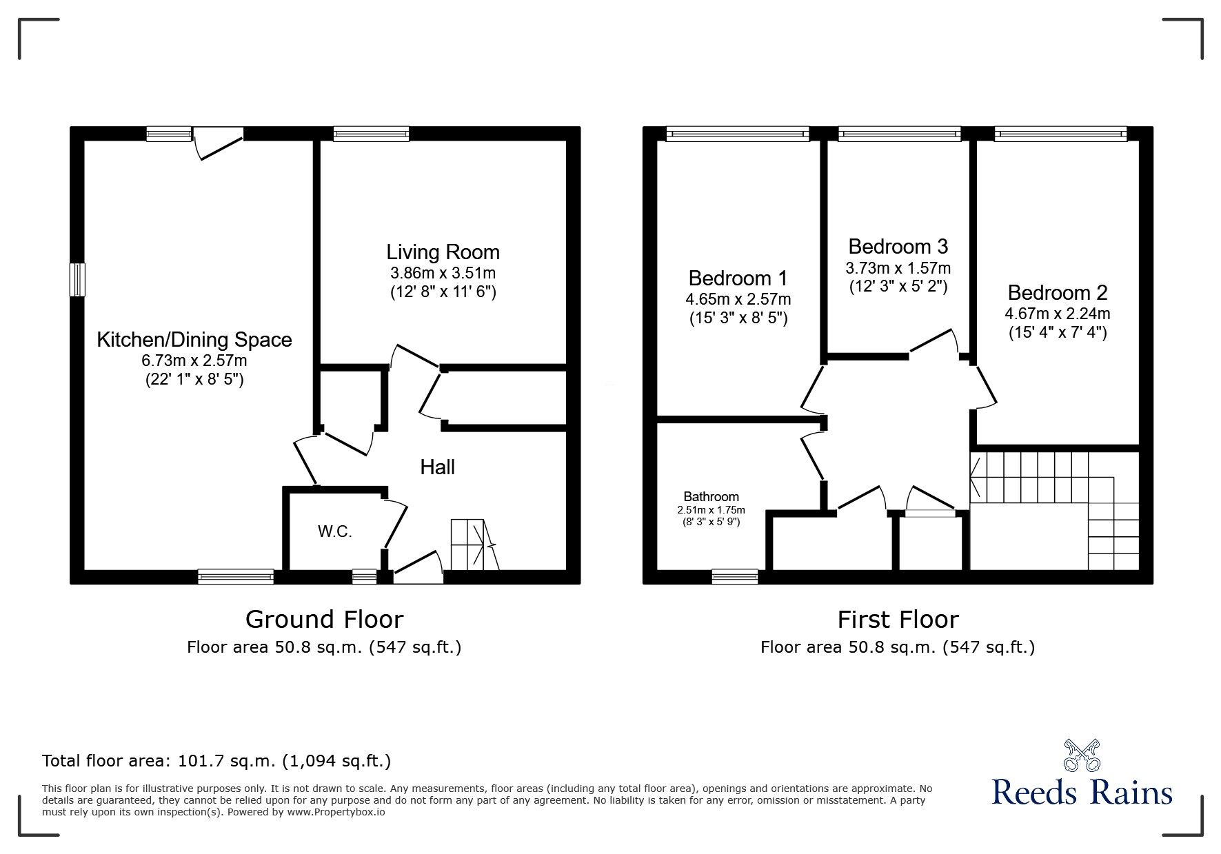 Floorplan of 3 bedroom Semi Detached House to rent, Argoed, Kinmel Bay, Conwy, LL18