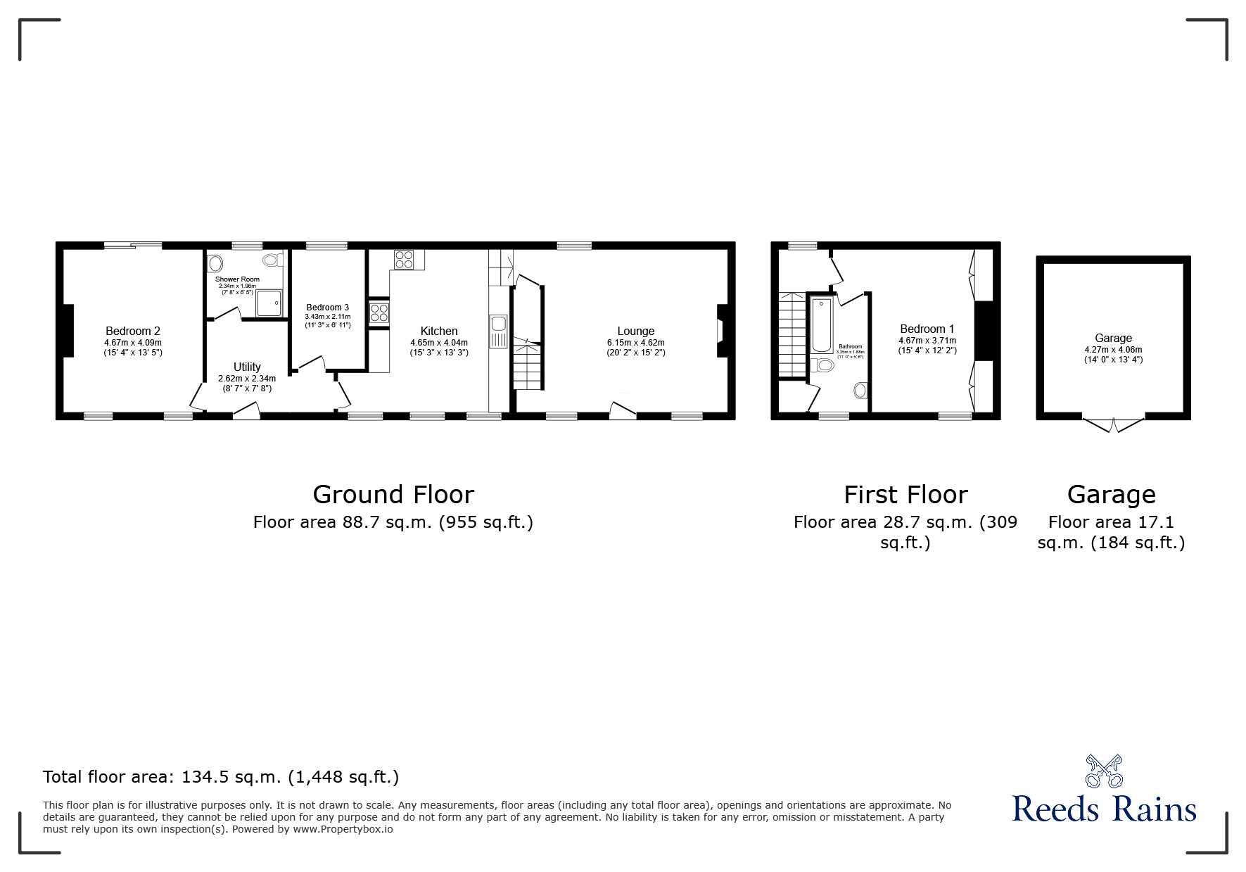 Floorplan of 3 bedroom Detached House to rent, St. George Road, Abergele, Conwy, LL22