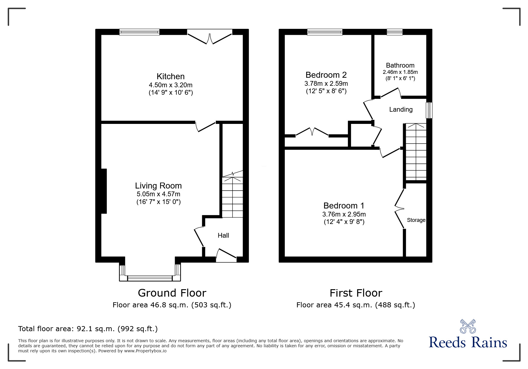 Floorplan of 2 bedroom Semi Detached House to rent, Lon Olwen, Kinmel Bay, Conwy, LL18