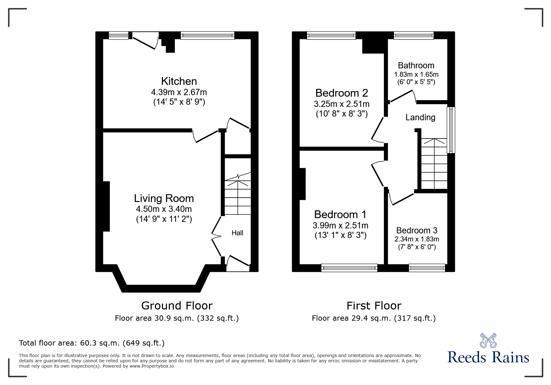 Floorplan of 3 bedroom Semi Detached House to rent, Clos Morfudd, Rhyl, Denbighshire, LL18