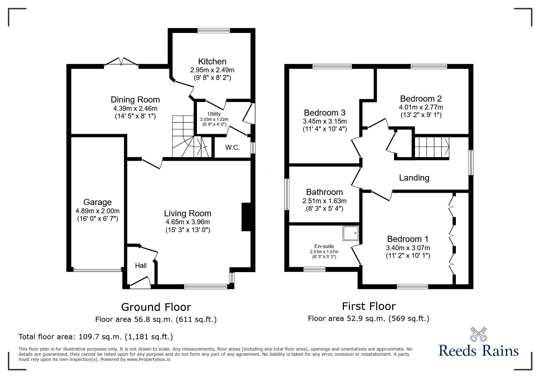 Floorplan of 3 bedroom Detached House for sale, Rhodfa Criccieth, Bodelwyddan, Denbighshire, LL18