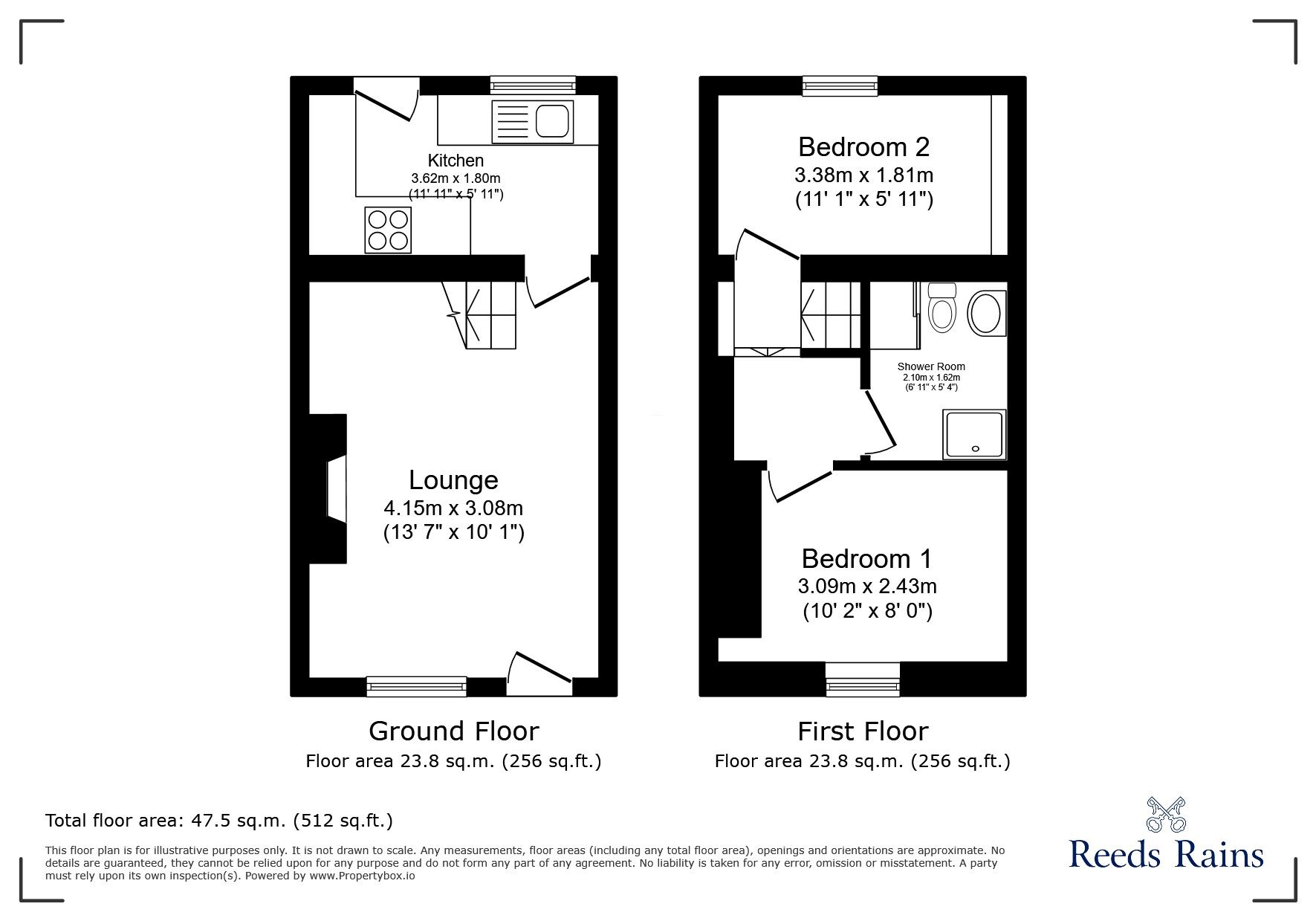Floorplan of 2 bedroom Mid Terrace House to rent, Picton Road, Picton, Flintshire, CH8
