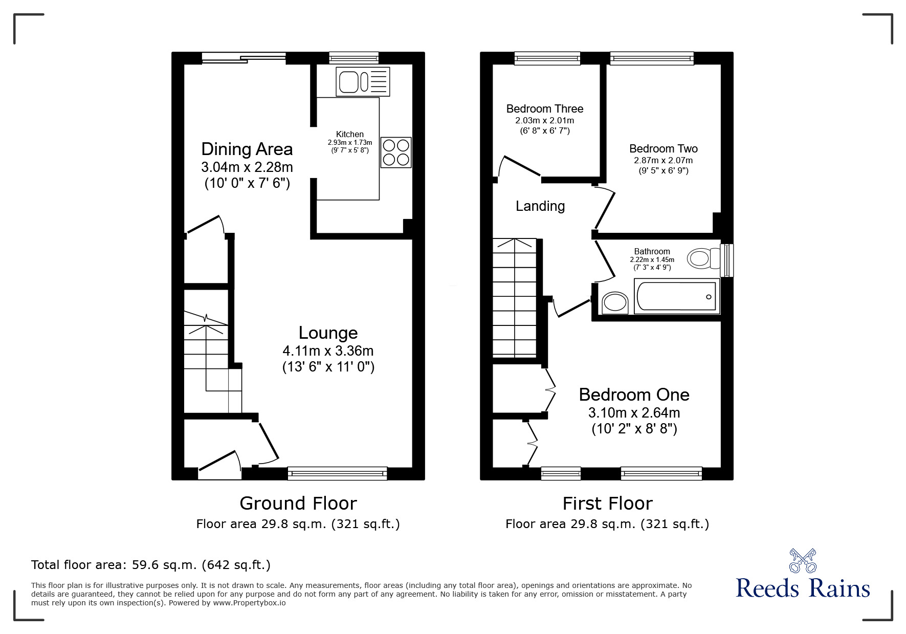 Floorplan of 3 bedroom Semi Detached House to rent, Sandy Lane, Prestatyn, Denbighshire, LL19
