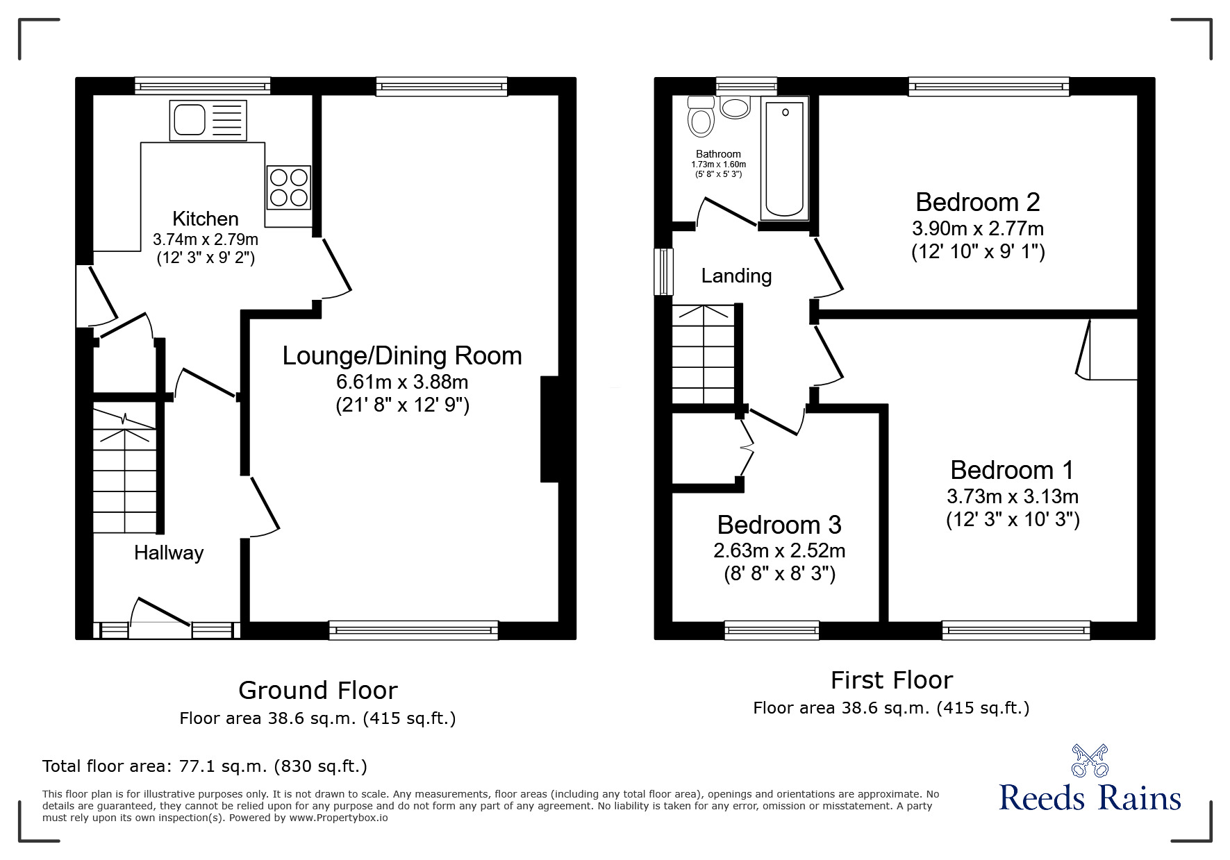 Floorplan of 3 bedroom Semi Detached House to rent, Ffordd Y Morfa, Abergele, Conwy, LL22