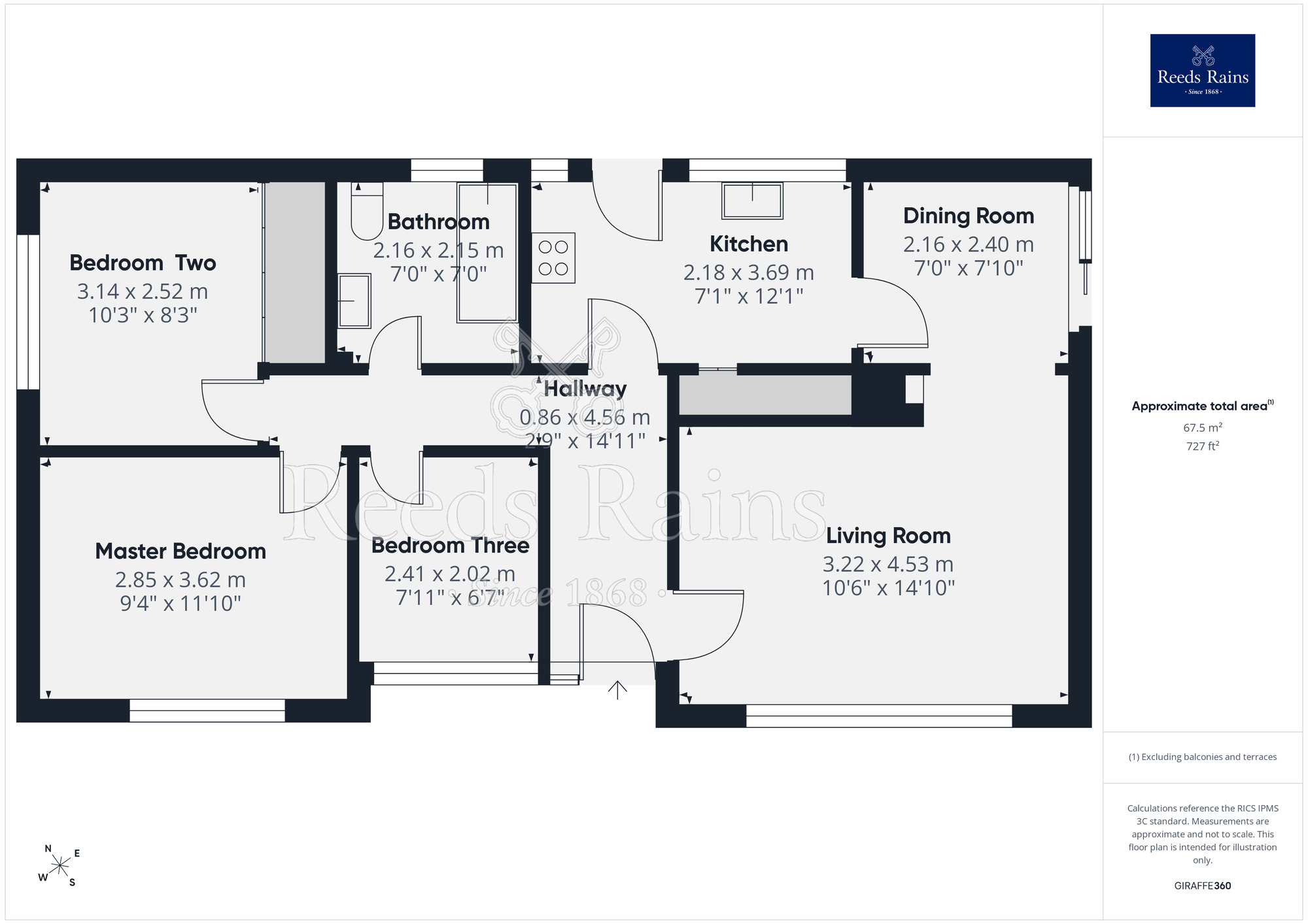 Floorplan of 3 bedroom Detached Bungalow to rent, Merton Place, Rhyl, Denbighshire, LL18