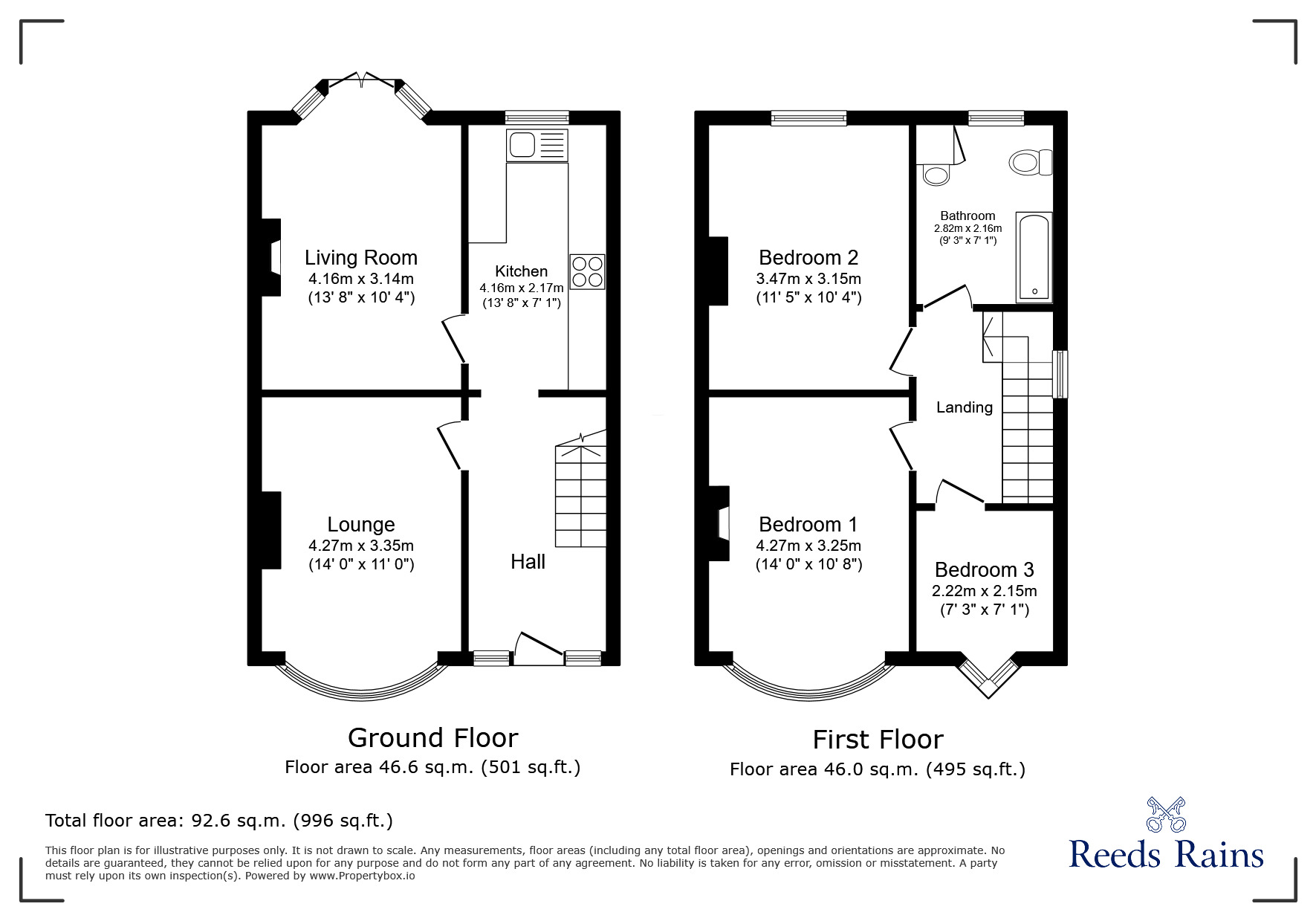 Floorplan of 3 bedroom Semi Detached House to rent, Barry Road North, Rhyl, Denbighshire, LL18