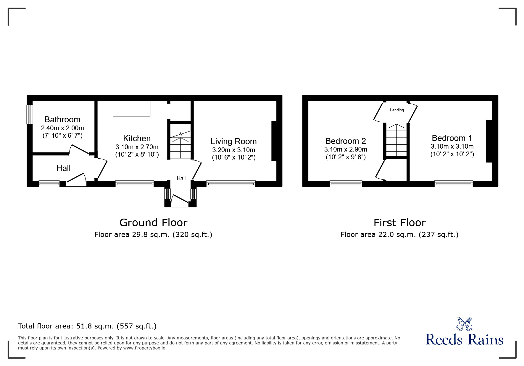 Floorplan of 2 bedroom Detached House to rent, Groes Lwyd, Abergele, Conwy, LL22