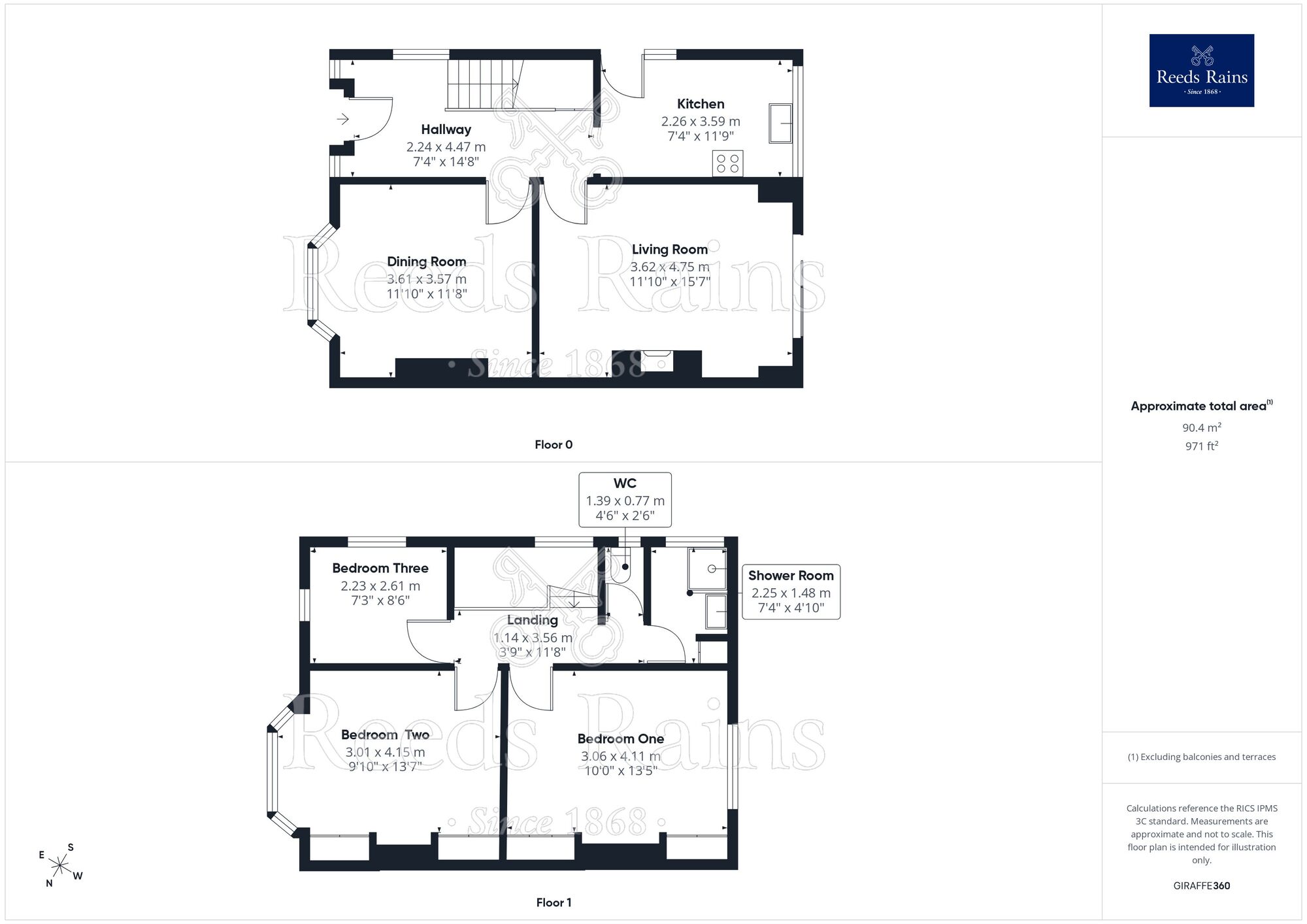 Floorplan of 3 bedroom Semi Detached House for sale, Burlington Crescent, Rhyl, Denbighshire, LL18