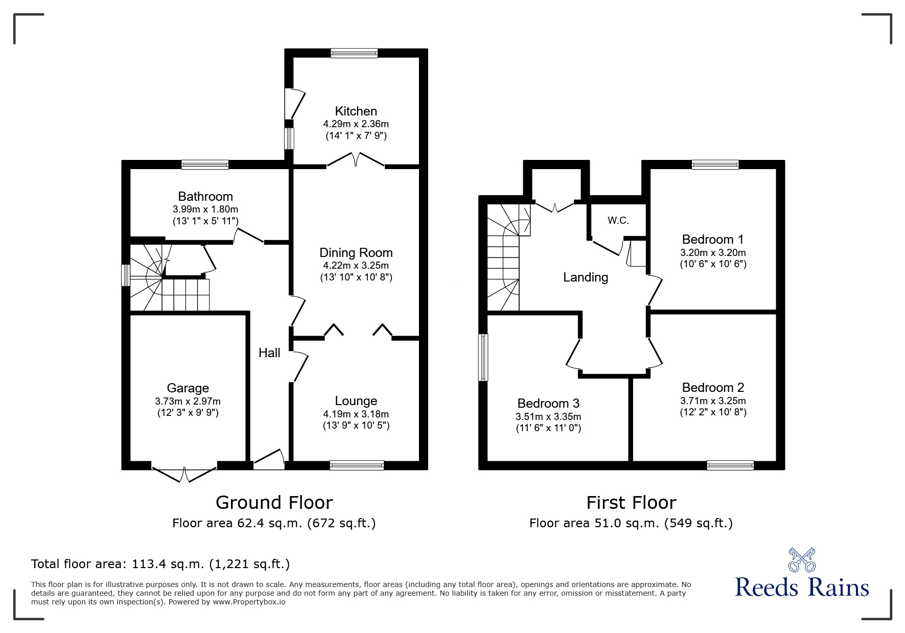Floorplan of 3 bedroom Semi Detached Bungalow for sale, Foryd Road, Kinmel Bay, Conwy, LL18