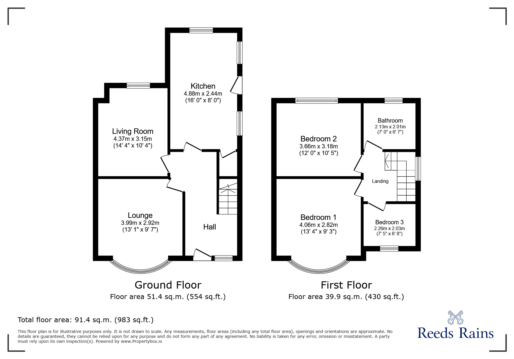 Floorplan of 3 bedroom Semi Detached House to rent, Brynhyfryd Avenue, Rhyl, Denbighshire, LL18